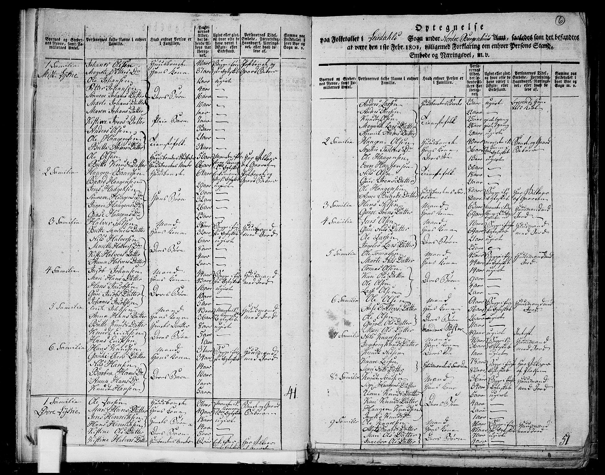 RA, 1801 census for 1422P Lærdal, 1801, p. 5b-6a