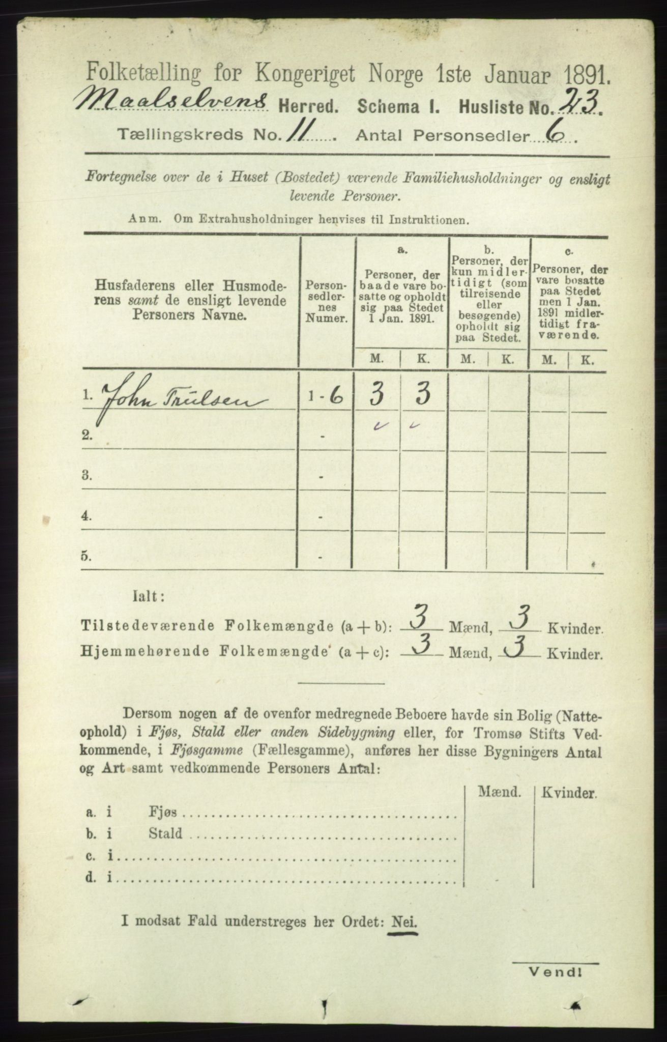 RA, 1891 census for 1924 Målselv, 1891, p. 3214