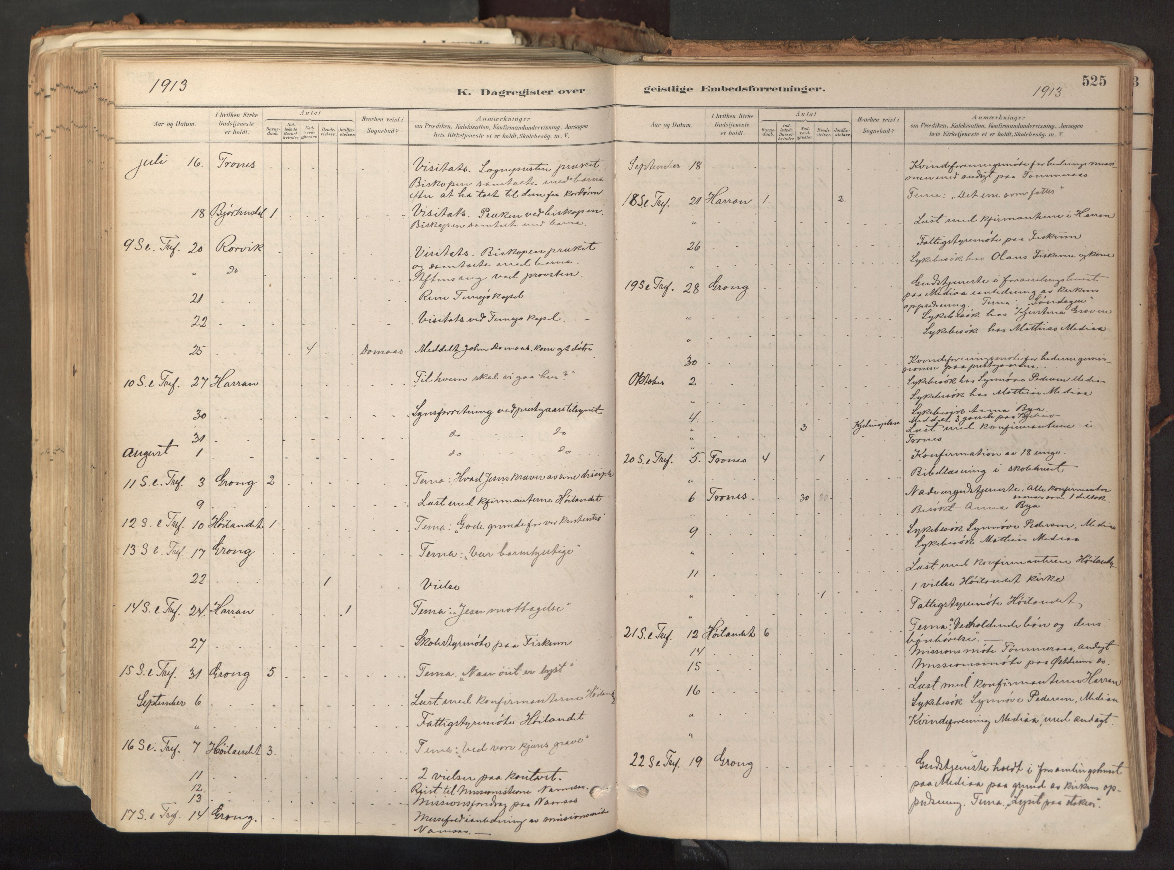 Ministerialprotokoller, klokkerbøker og fødselsregistre - Nord-Trøndelag, AV/SAT-A-1458/758/L0519: Parish register (official) no. 758A04, 1880-1926, p. 525