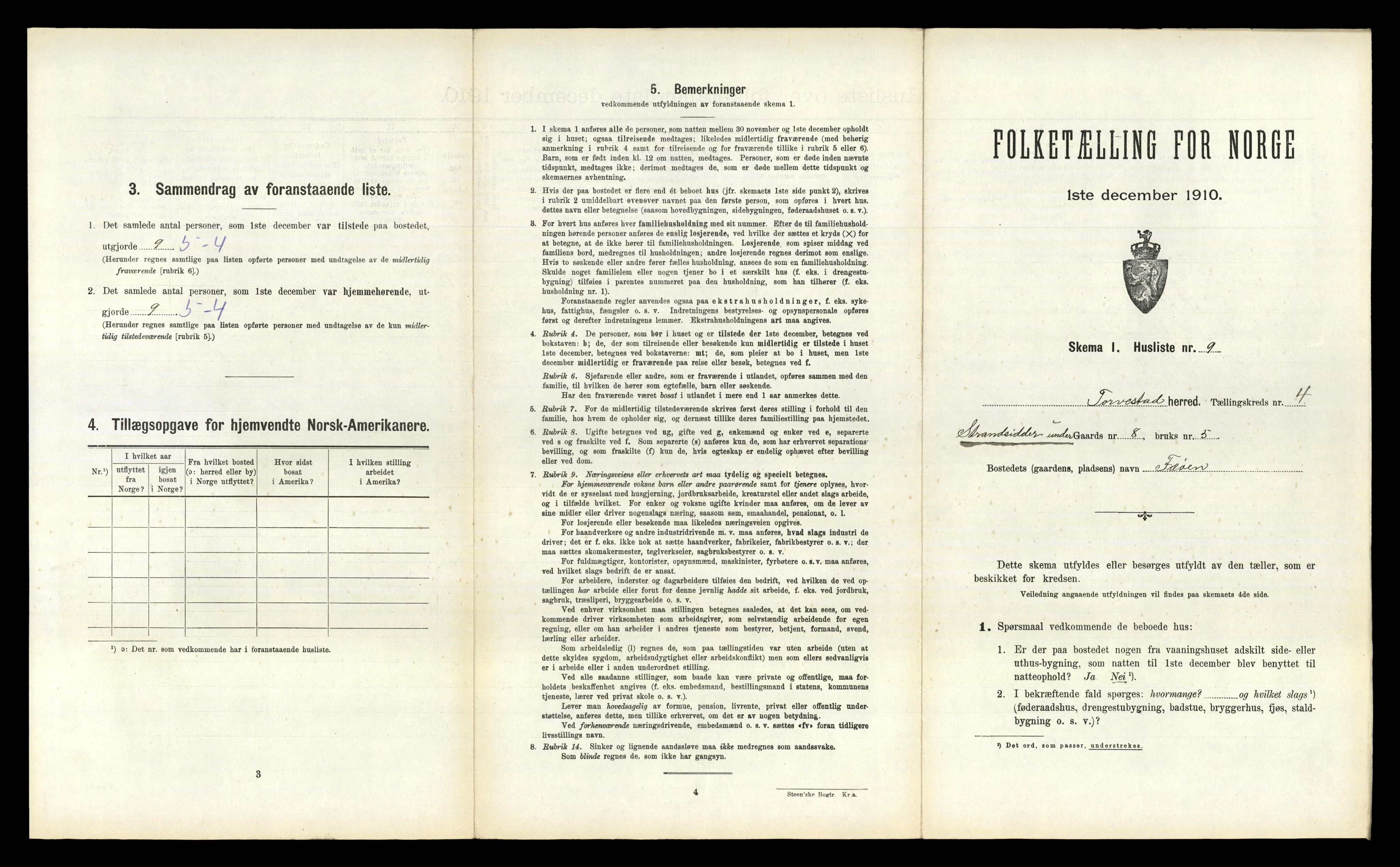 RA, 1910 census for Torvastad, 1910, p. 657