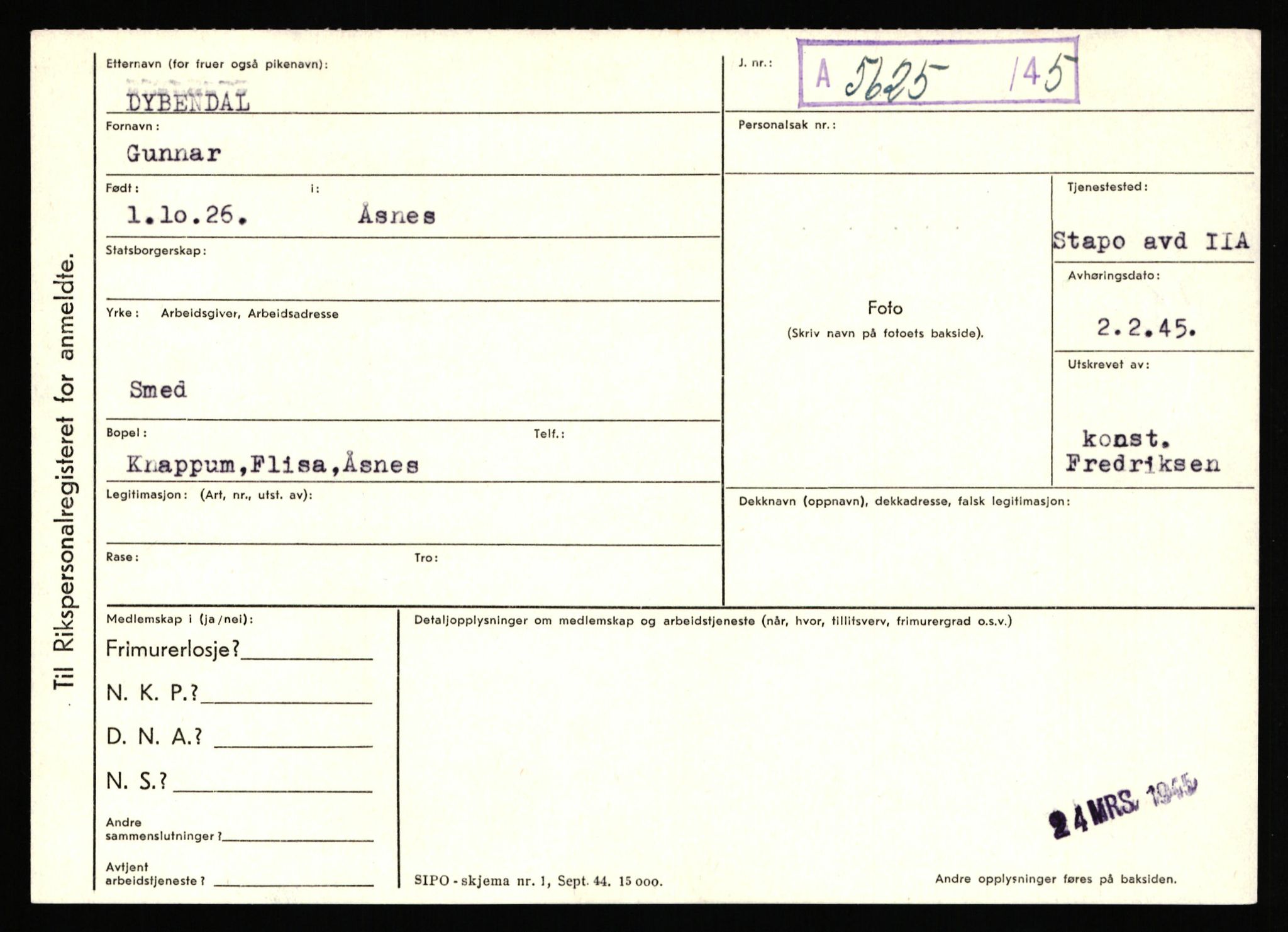 Statspolitiet - Hovedkontoret / Osloavdelingen, AV/RA-S-1329/C/Ca/L0003: Brechan - Eichinger	, 1943-1945, p. 4370