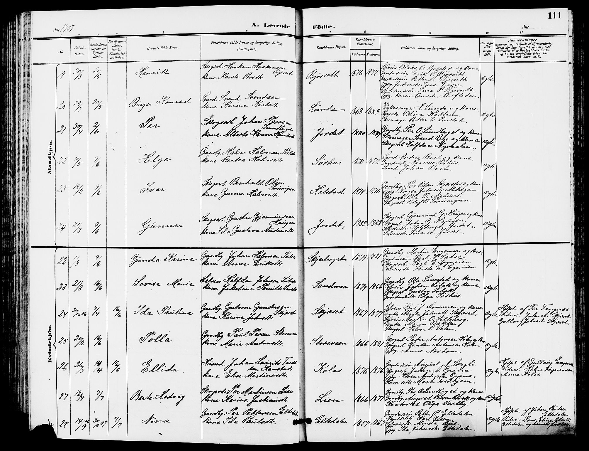 Trysil prestekontor, AV/SAH-PREST-046/H/Ha/Hab/L0006: Parish register (copy) no. 6, 1896-1912, p. 111