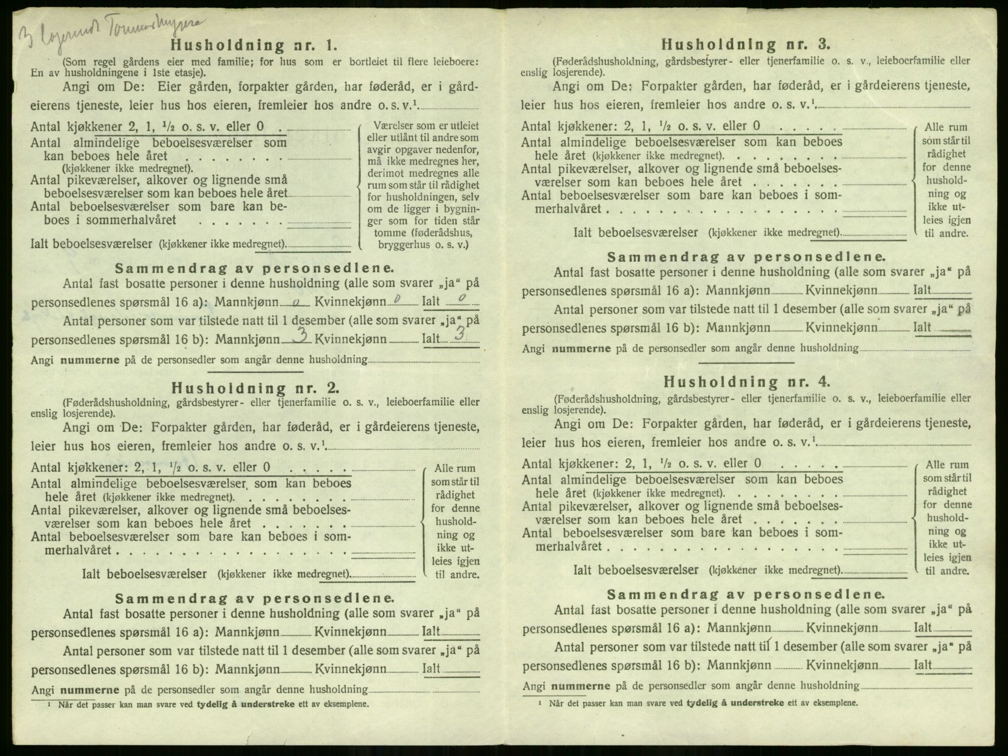 SAO, 1920 census for Enebakk, 1920, p. 1038