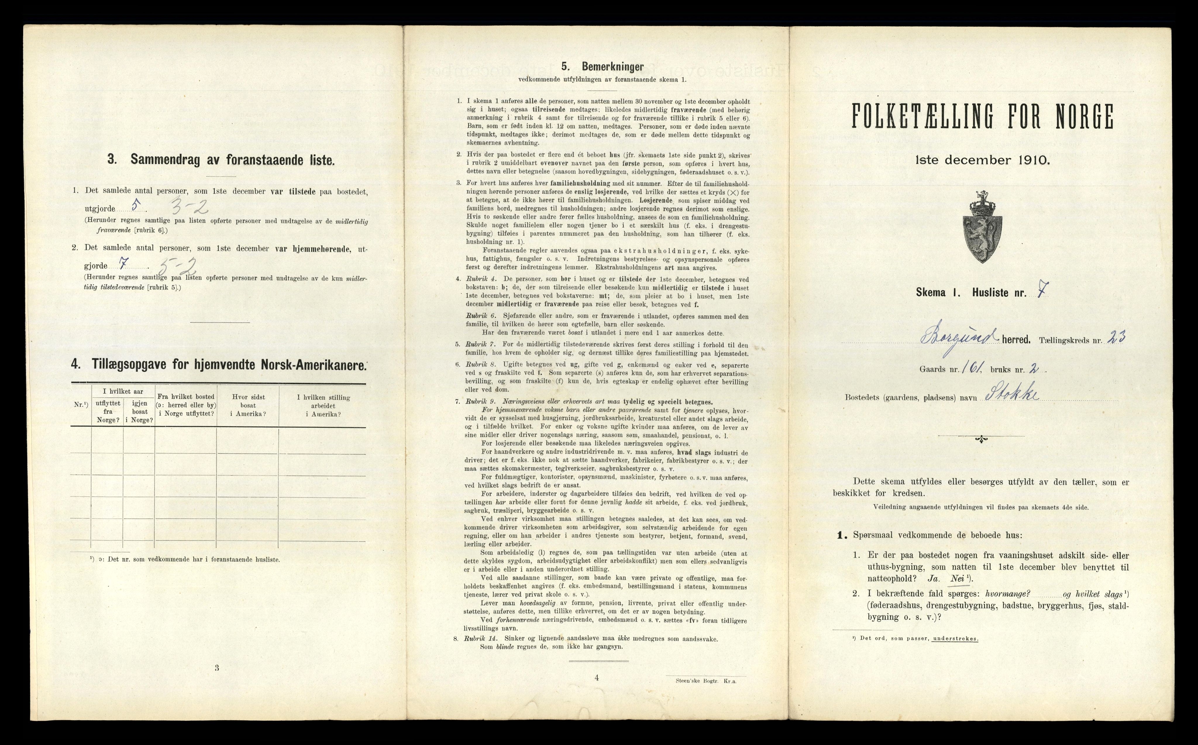 RA, 1910 census for Borgund, 1910, p. 1771