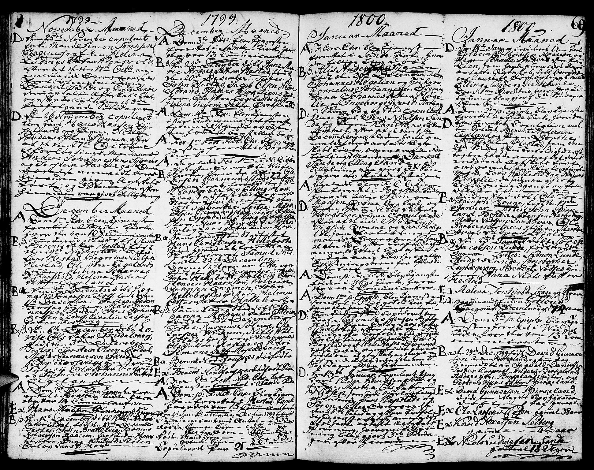Gaular sokneprestembete, SAB/A-80001/H/Haa: Parish register (official) no. A 2, 1785-1821, p. 69