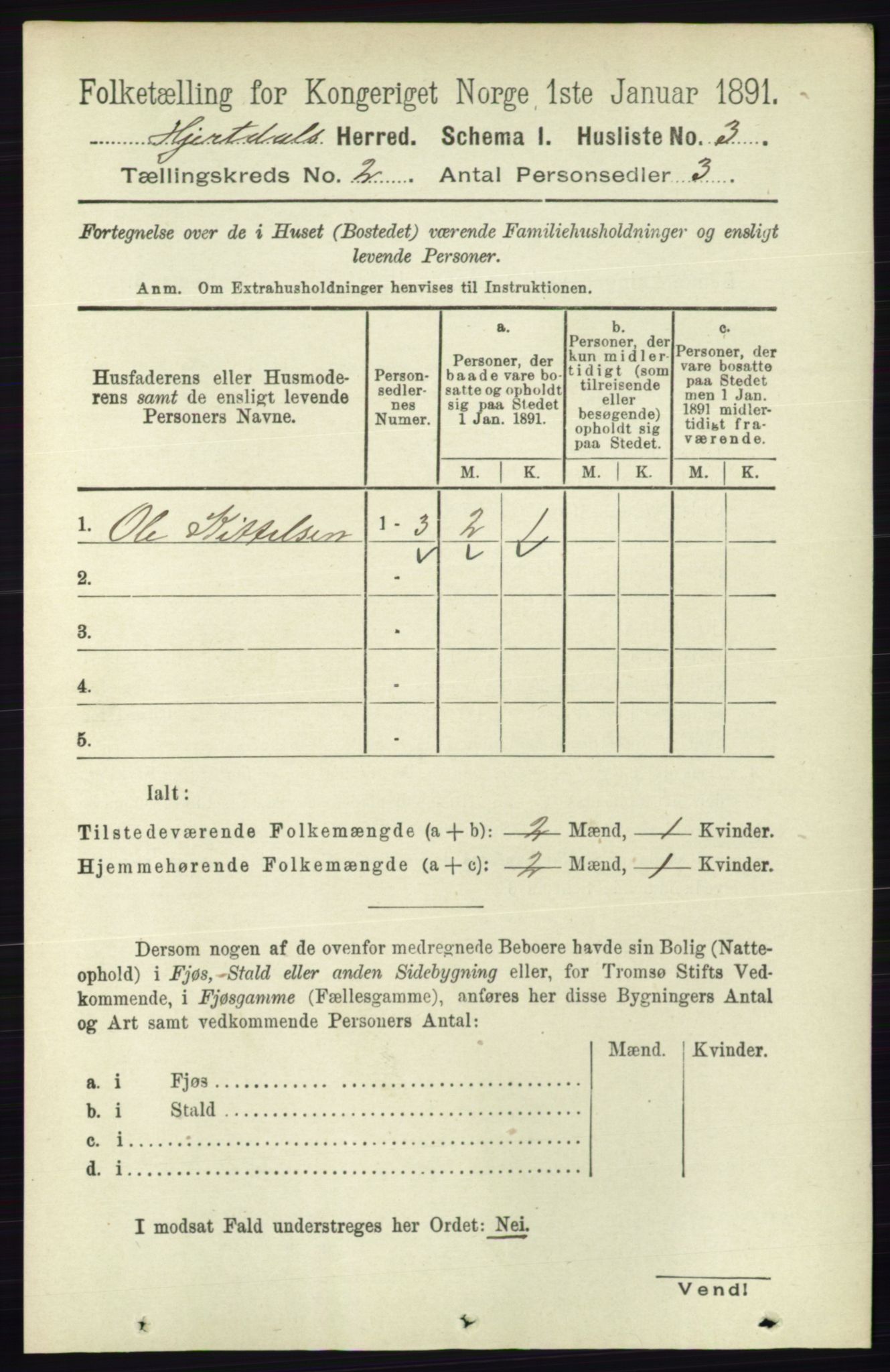 RA, 1891 census for 0827 Hjartdal, 1891, p. 631