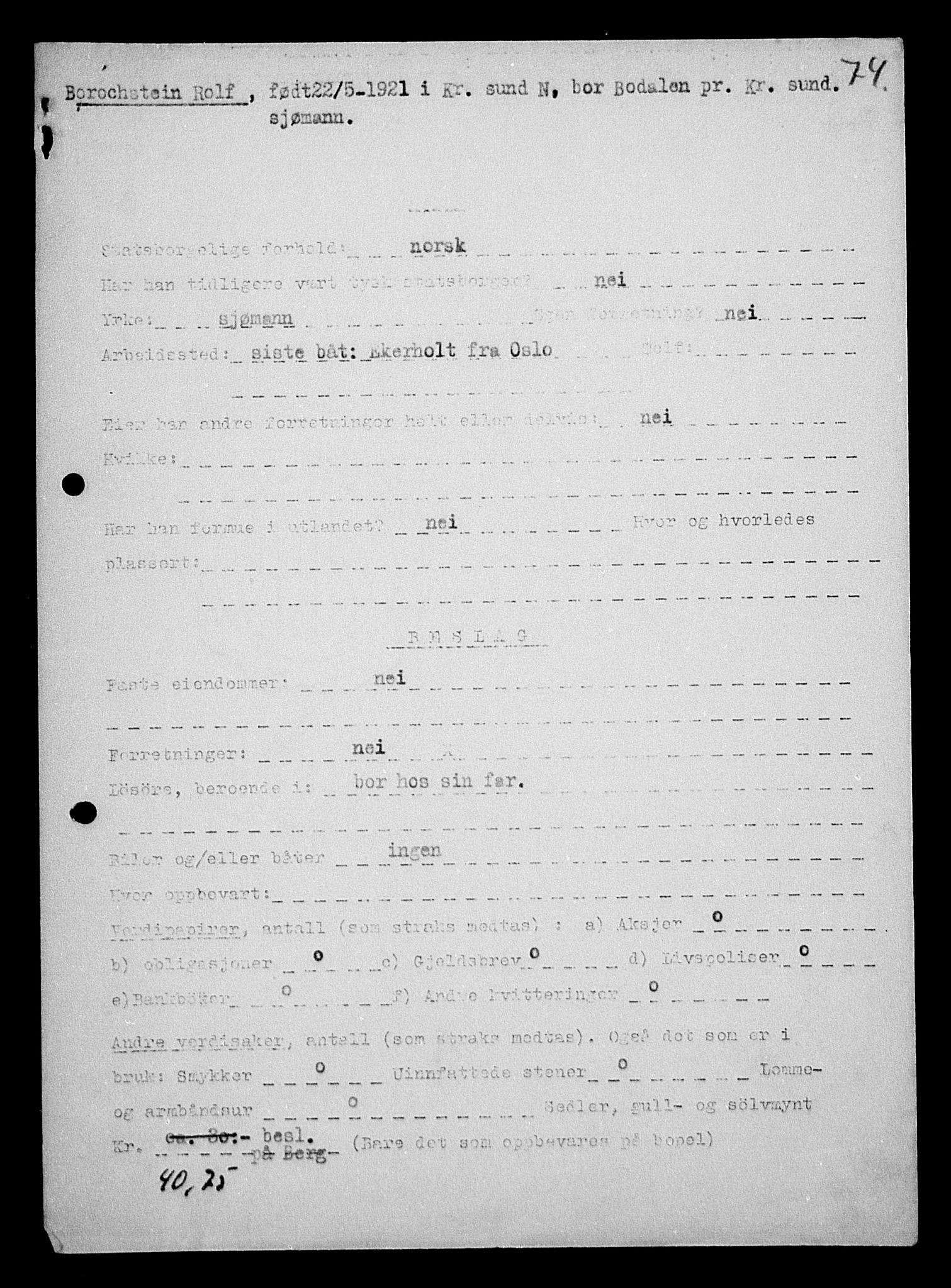 Justisdepartementet, Tilbakeføringskontoret for inndratte formuer, AV/RA-S-1564/H/Hc/Hcb/L0910: --, 1945-1947, p. 428