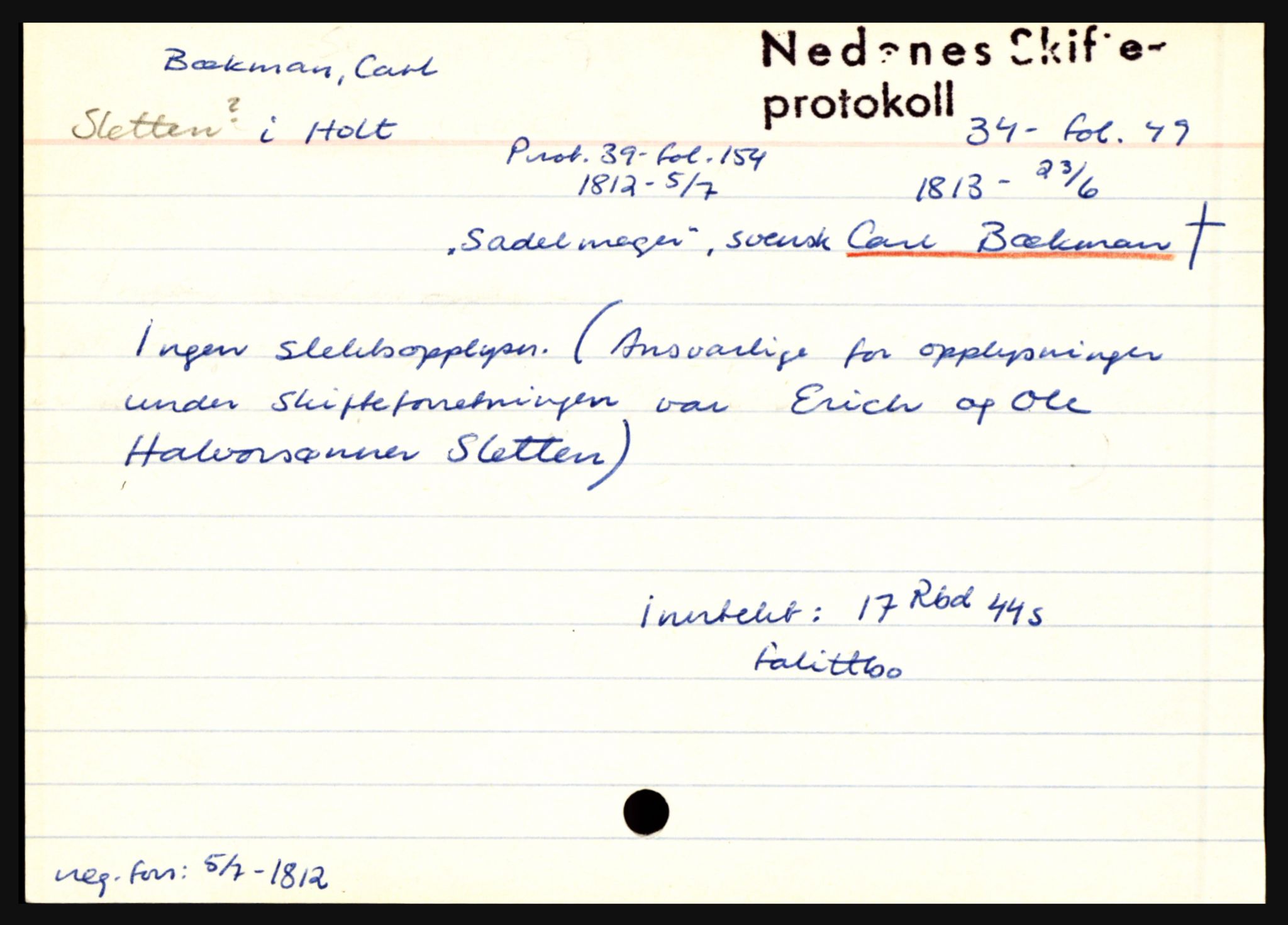 Nedenes sorenskriveri før 1824, AV/SAK-1221-0007/H, p. 4667