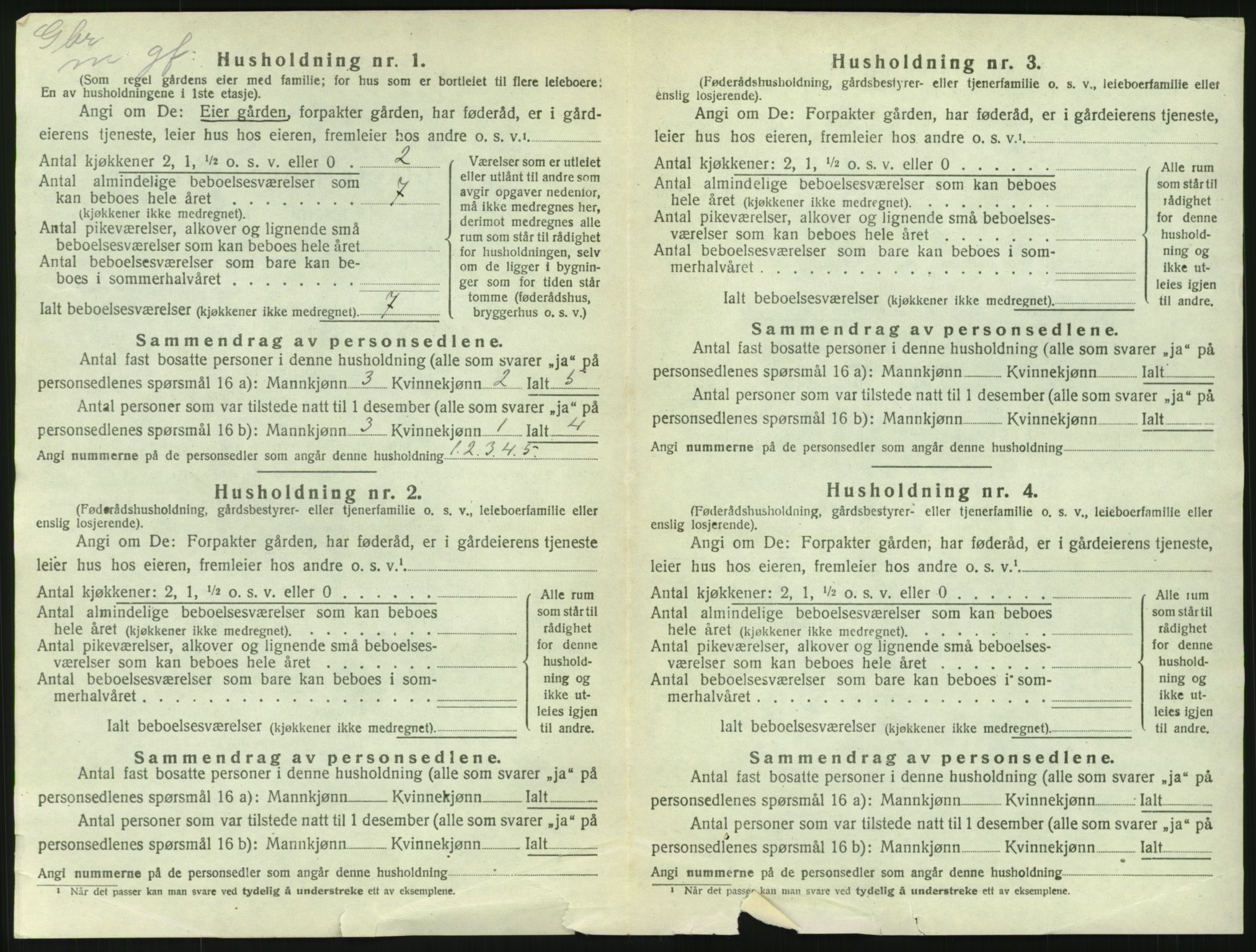 SAH, 1920 census for Eina, 1920, p. 513