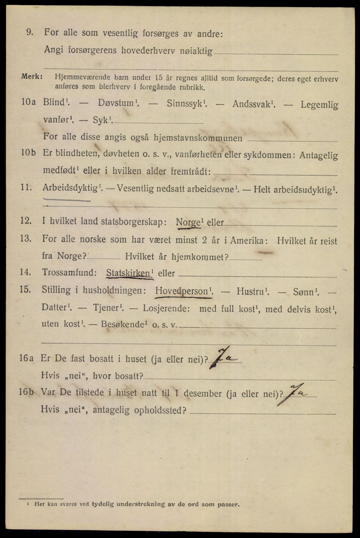 SAKO, 1920 census for Kongsberg, 1920, p. 9191