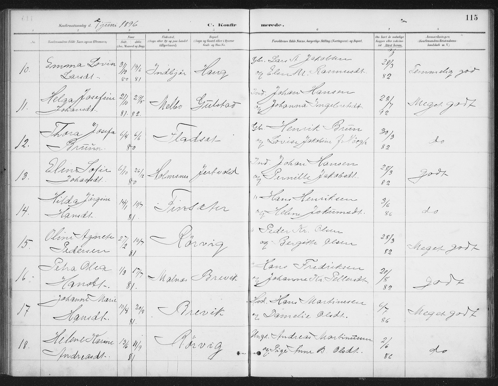 Ministerialprotokoller, klokkerbøker og fødselsregistre - Nordland, AV/SAT-A-1459/888/L1245: Parish register (official) no. 888A11, 1888-1900, p. 115
