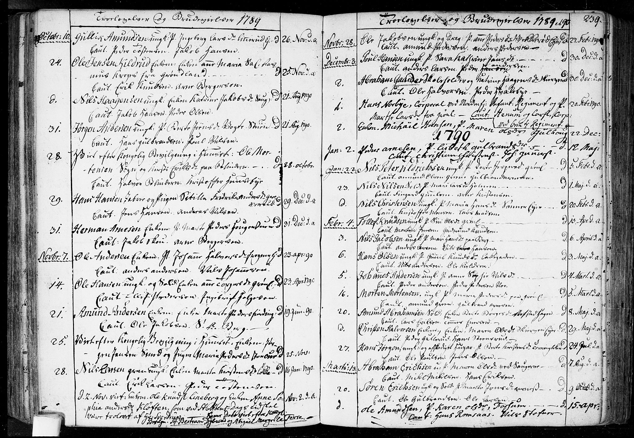 Aker prestekontor kirkebøker, SAO/A-10861/F/L0010: Parish register (official) no. 10, 1786-1809, p. 239
