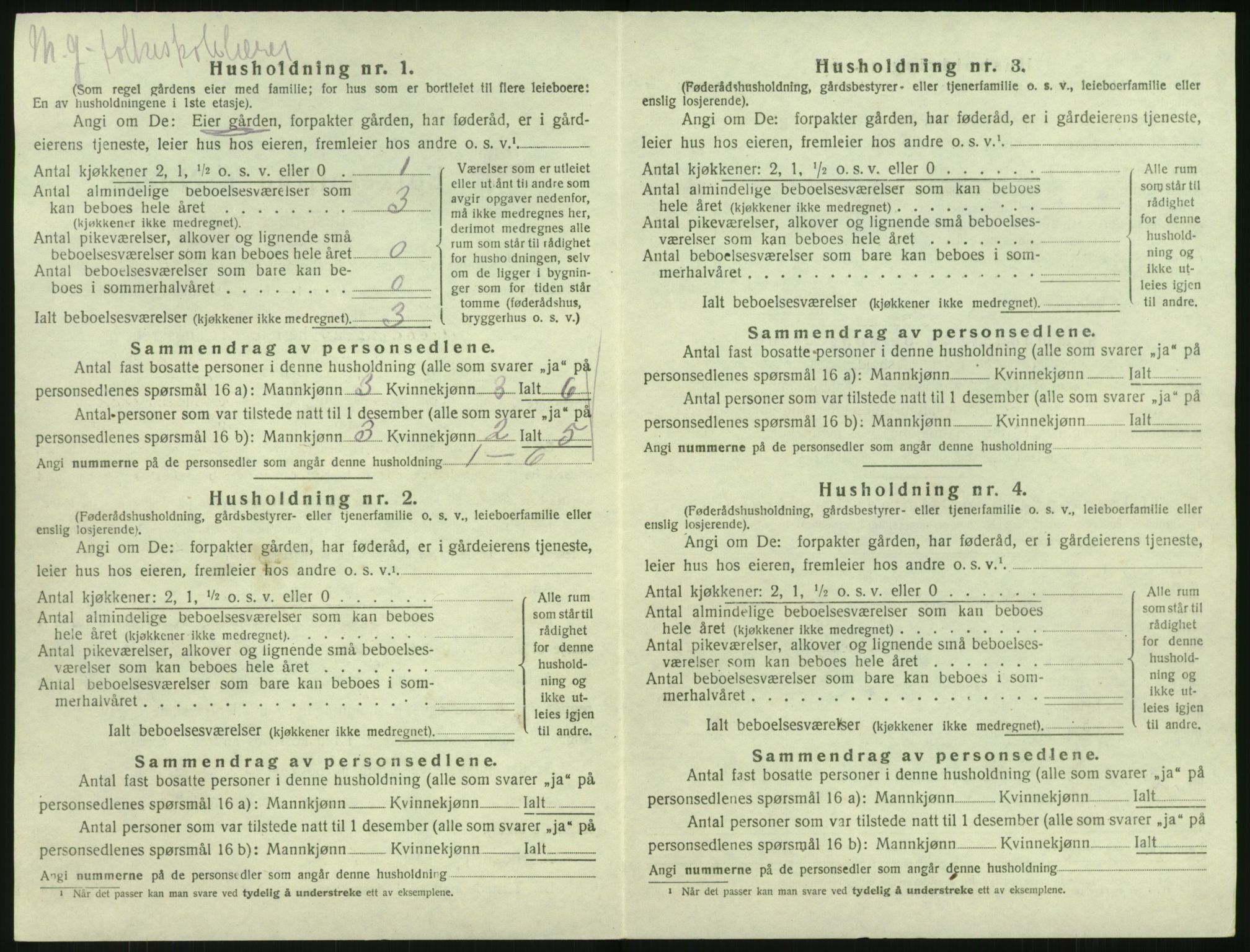 SAK, 1920 census for Søndeled, 1920, p. 1096