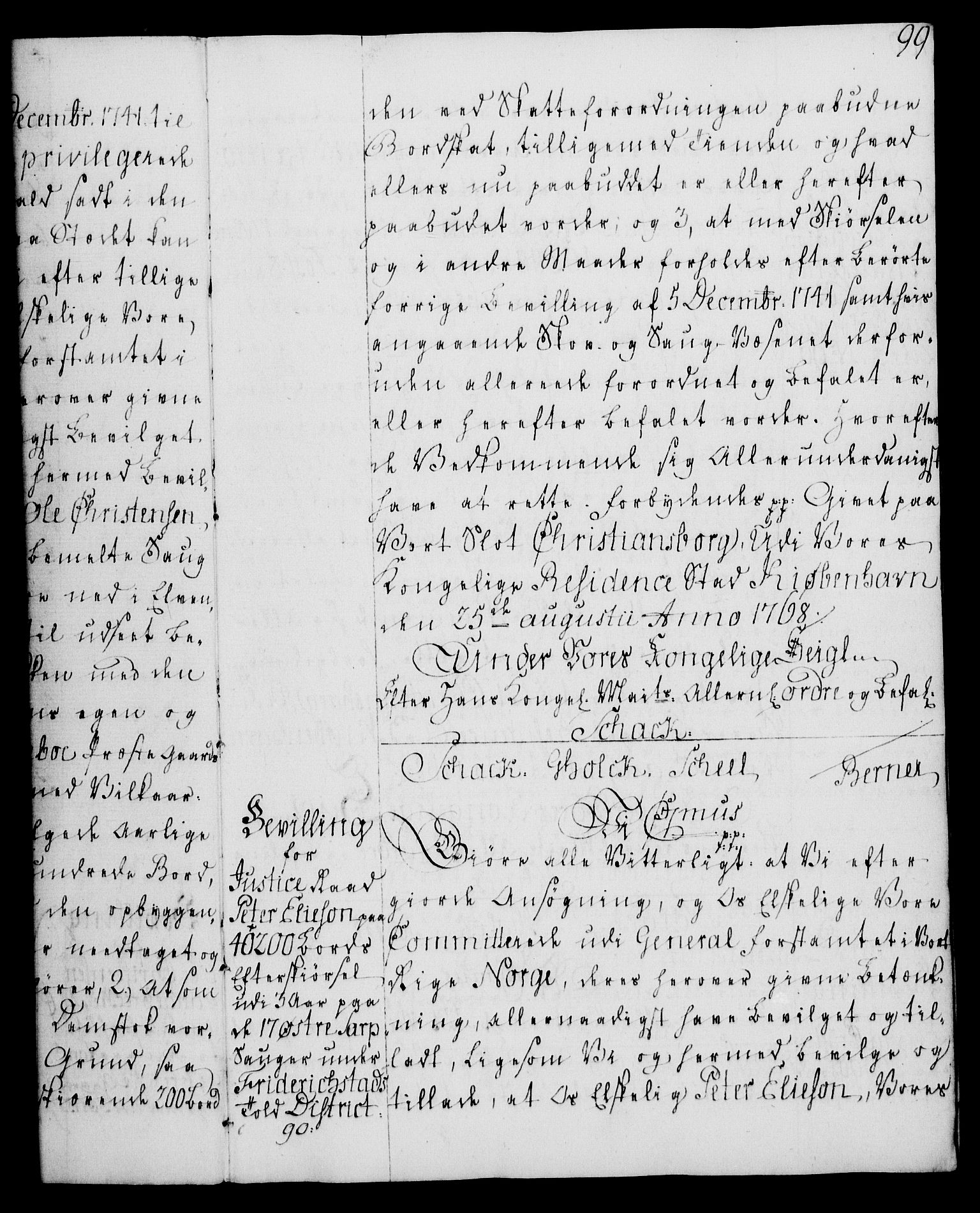 Rentekammeret, Kammerkanselliet, AV/RA-EA-3111/G/Gg/Gga/L0008: Norsk ekspedisjonsprotokoll med register (merket RK 53.8), 1768-1771, p. 99