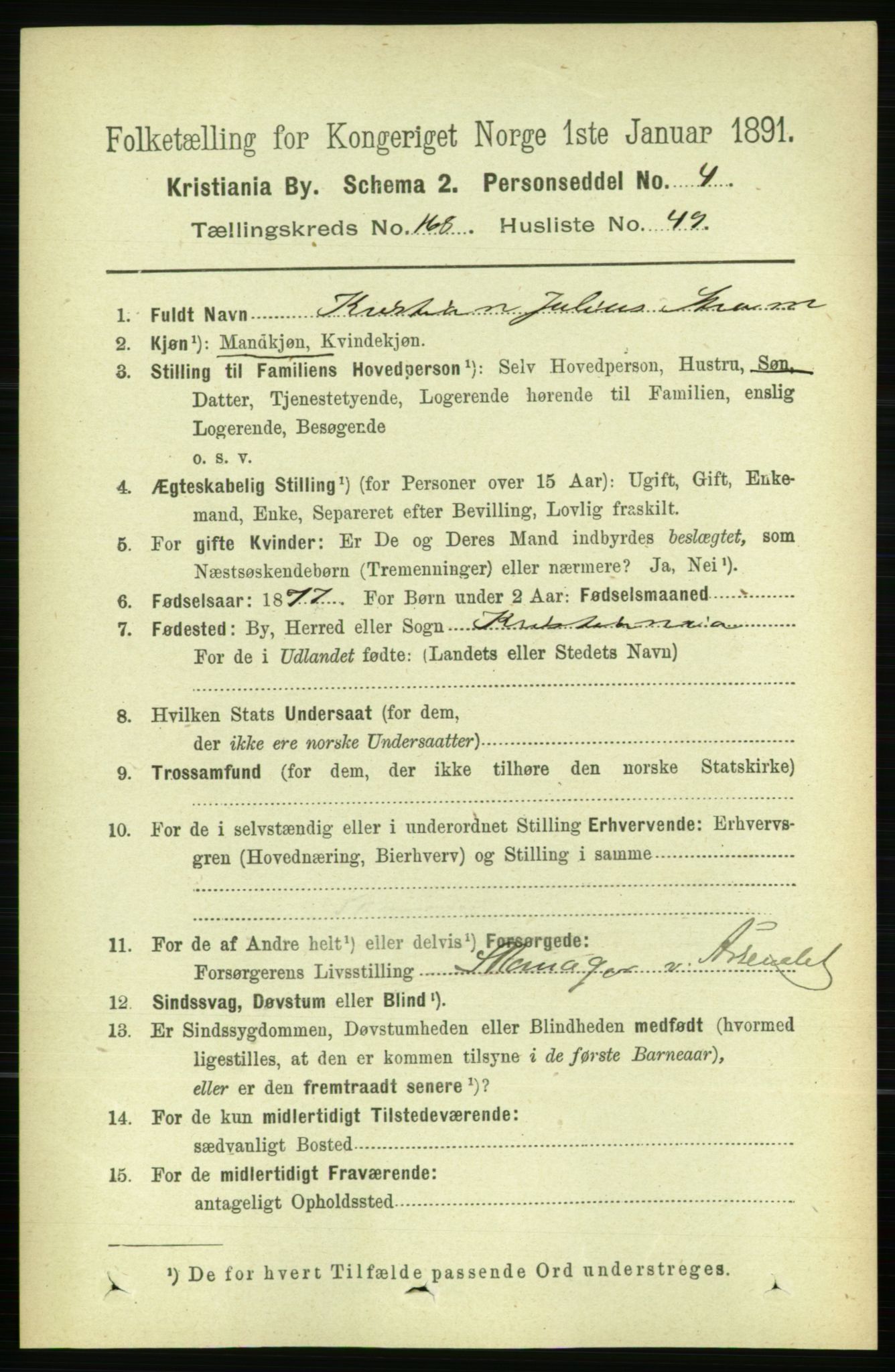 RA, 1891 census for 0301 Kristiania, 1891, p. 98711
