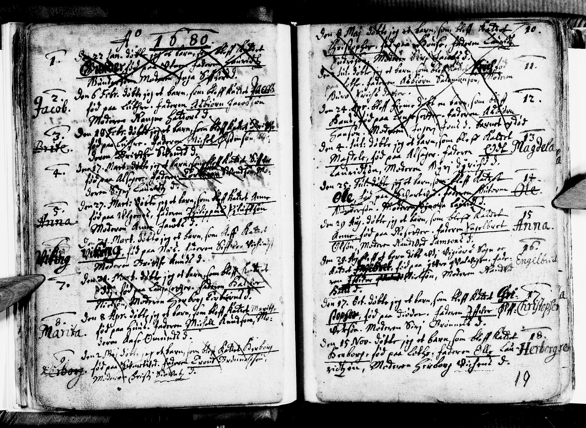 Ullensvang sokneprestembete, AV/SAB-A-78701/H/Haa: Parish register (official) no. A 1 /2, 1669-1719, p. 19