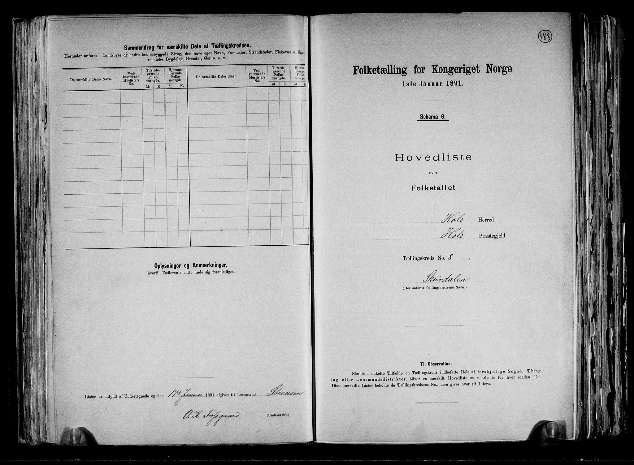 RA, 1891 census for 0620 Hol, 1891, p. 22