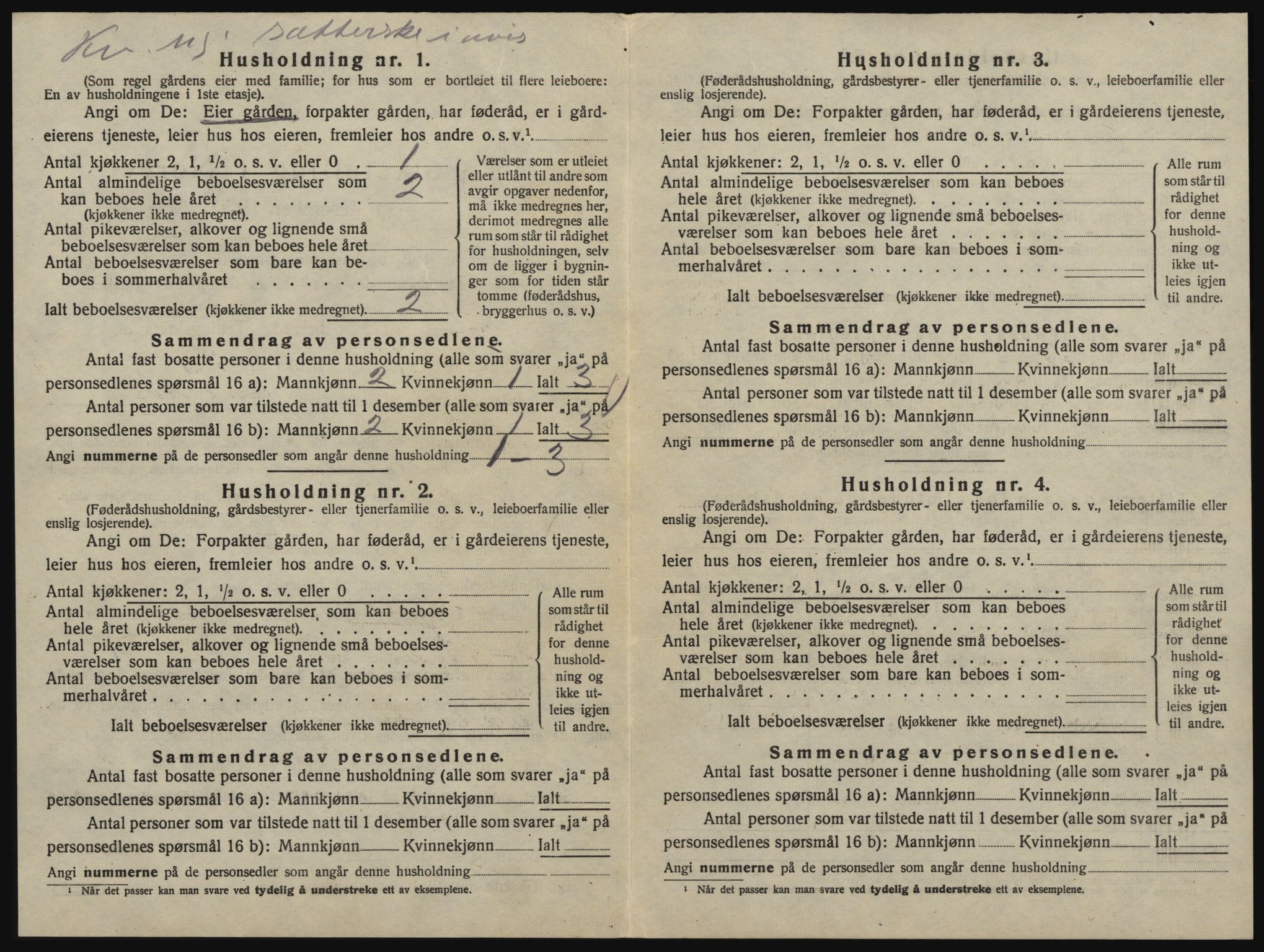 SAO, 1920 census for Glemmen, 1920, p. 968