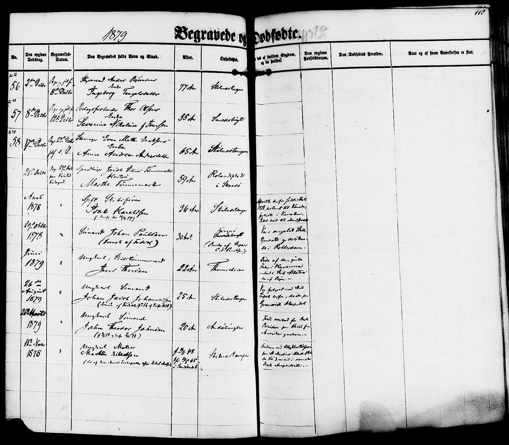 Kragerø kirkebøker, SAKO/A-278/F/Fa/L0010: Parish register (official) no. 10, 1861-1885, p. 118
