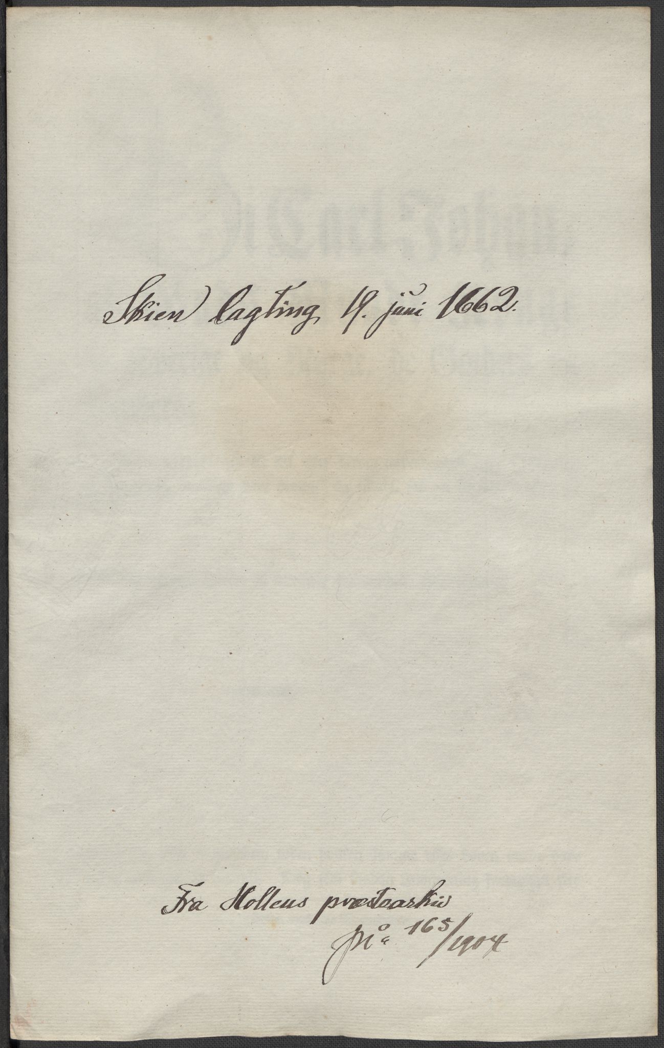 Riksarkivets diplomsamling, RA/EA-5965/F15/L0026: Prestearkiv - Telemark, 1575-1838, p. 48