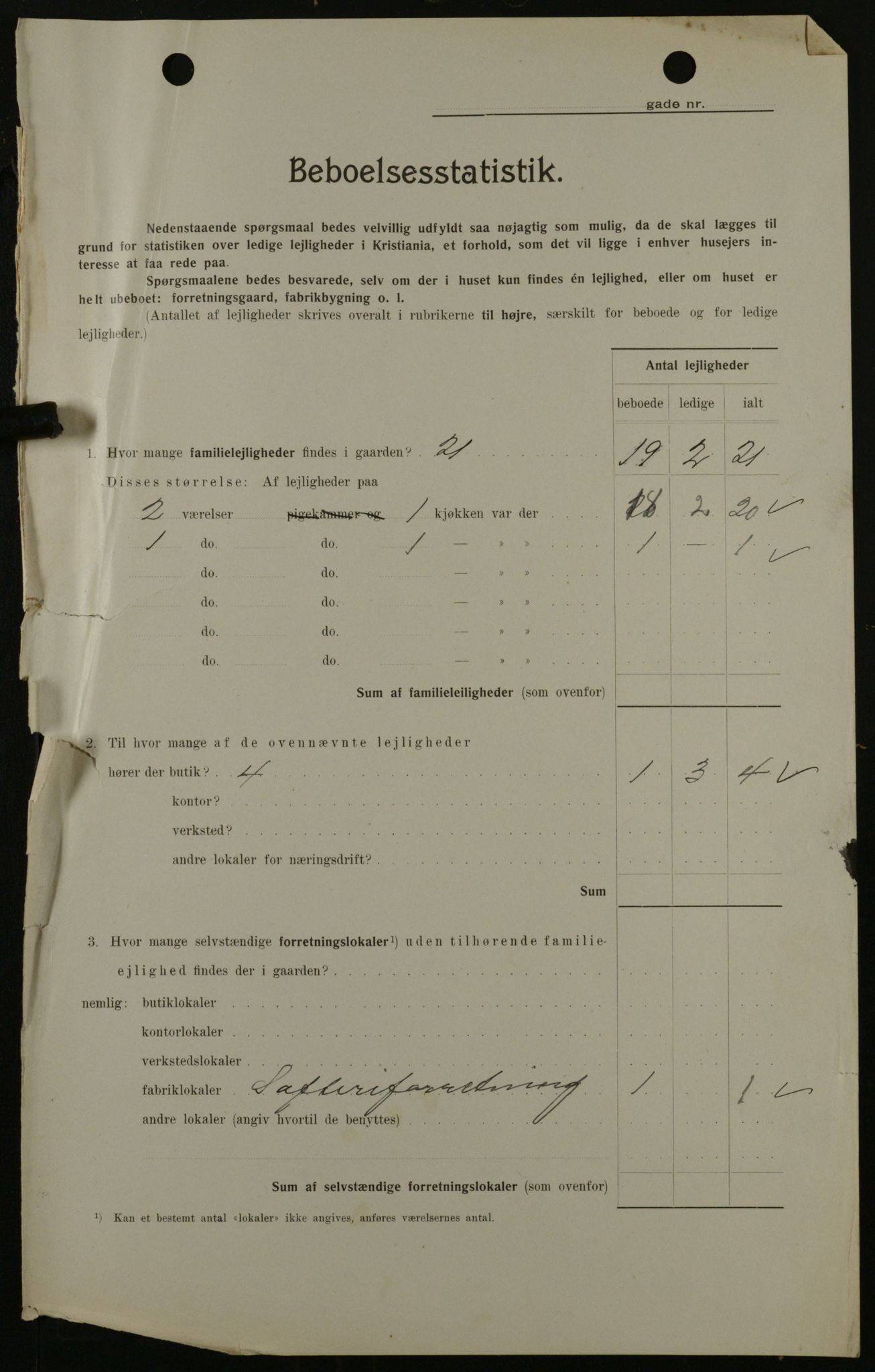 OBA, Municipal Census 1908 for Kristiania, 1908, p. 19767