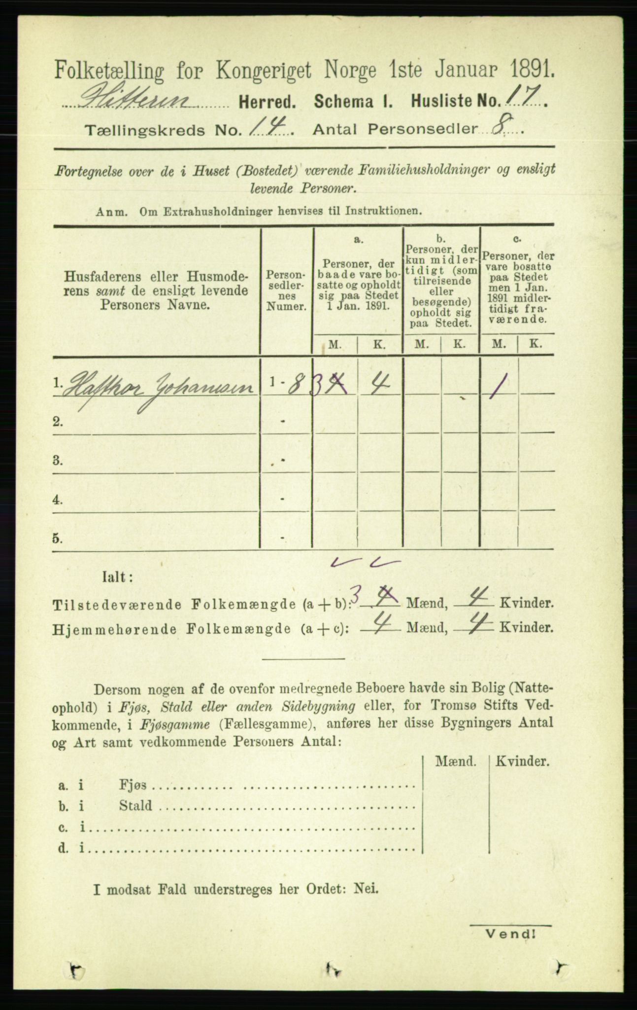 RA, 1891 census for 1617 Hitra, 1891, p. 2970