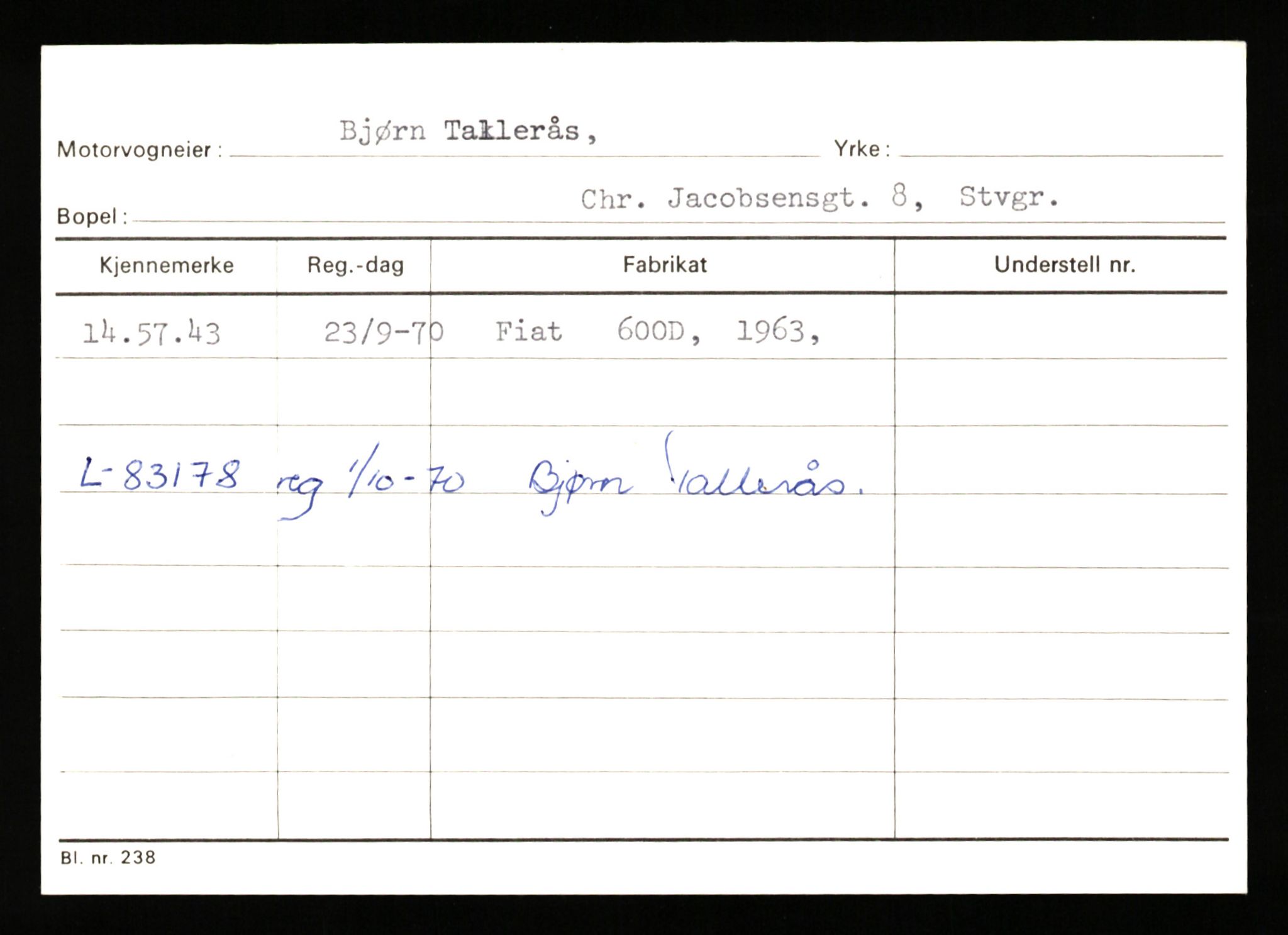 Stavanger trafikkstasjon, AV/SAST-A-101942/0/G/L0010: Registreringsnummer: 130000 - 239953, 1930-1971, p. 511