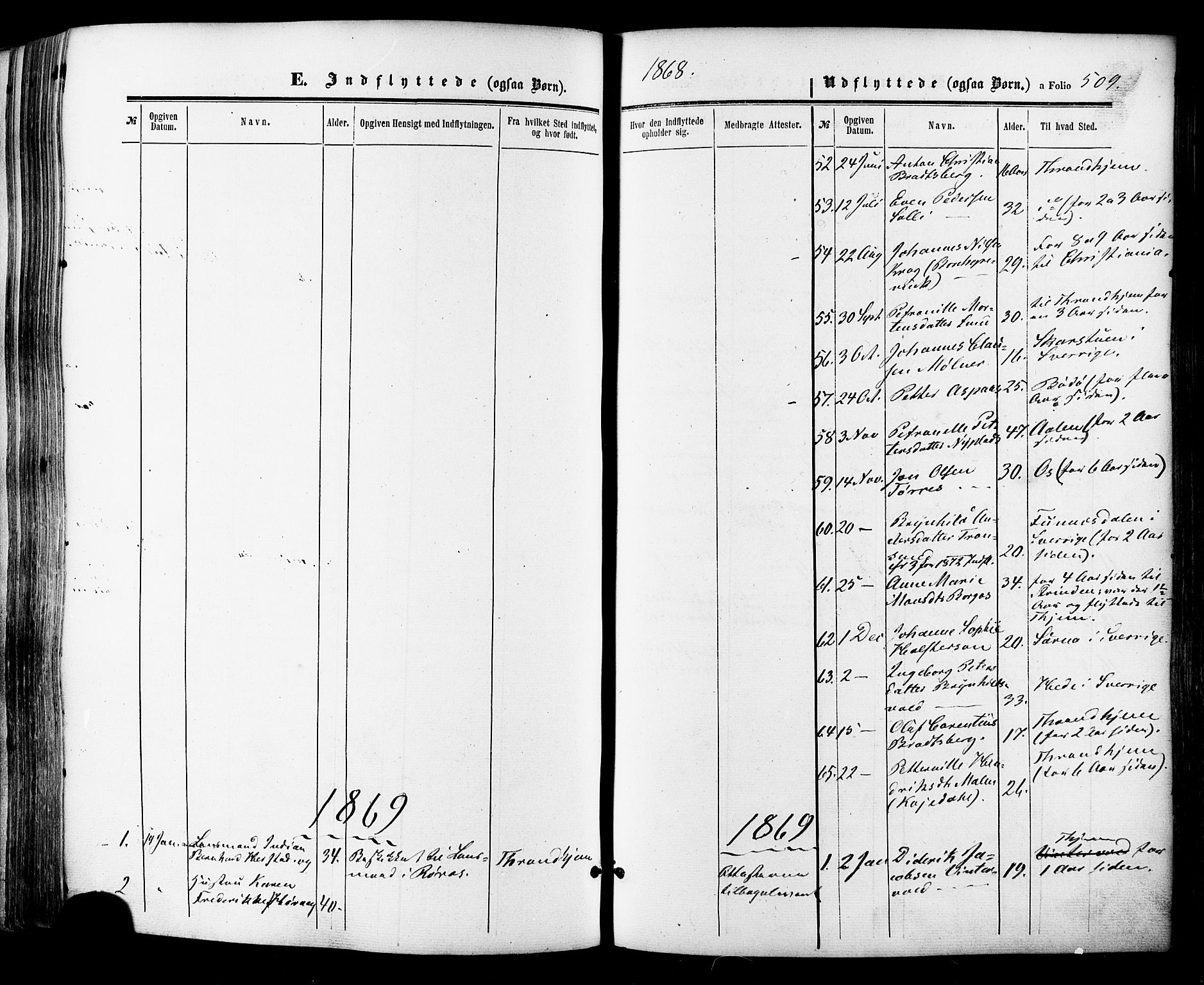Ministerialprotokoller, klokkerbøker og fødselsregistre - Sør-Trøndelag, SAT/A-1456/681/L0932: Parish register (official) no. 681A10, 1860-1878, p. 509