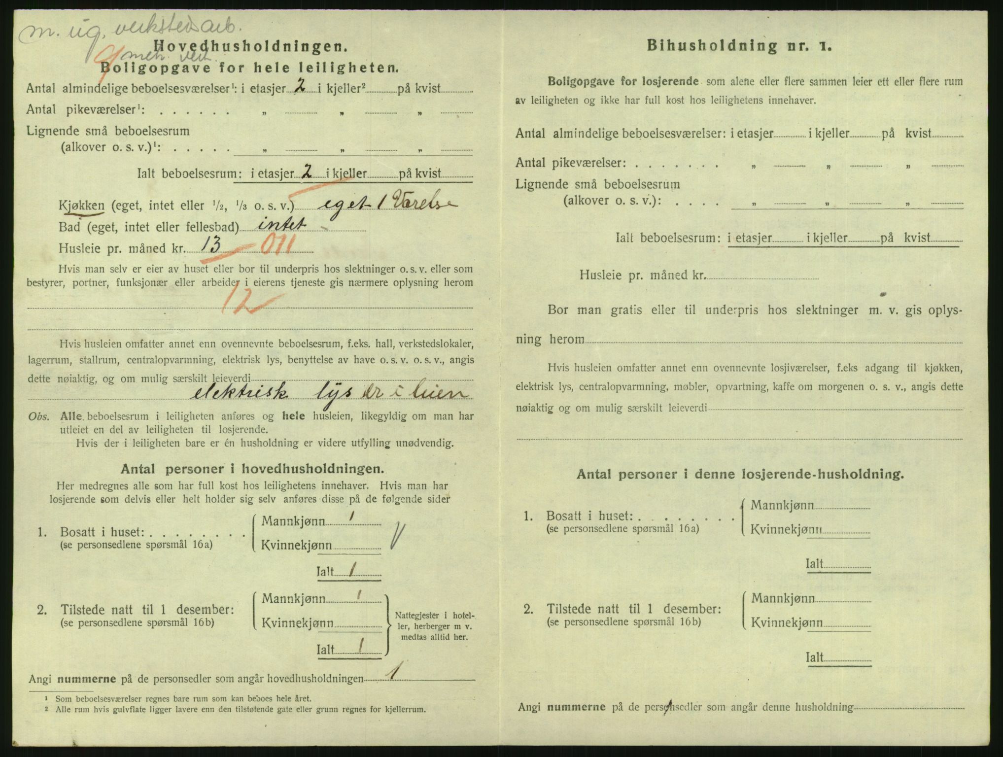 SAO, 1920 census for Kristiania, 1920, p. 95468