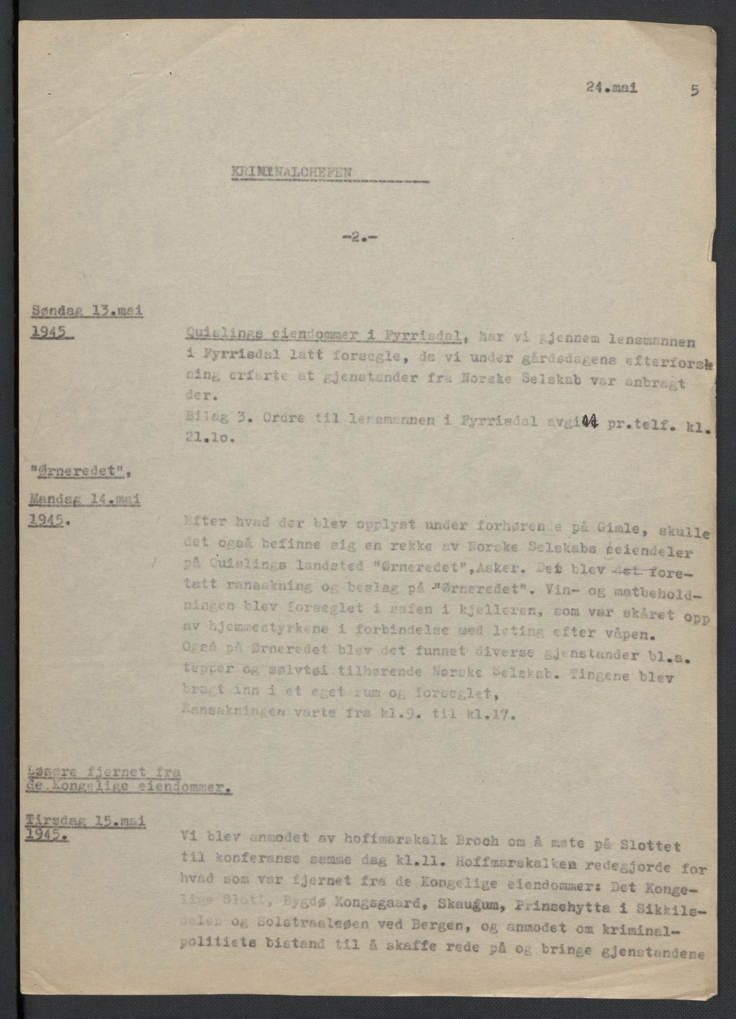 Landssvikarkivet, Oslo politikammer, AV/RA-S-3138-01/D/Da/L0003: Dnr. 29, 1945, p. 2596