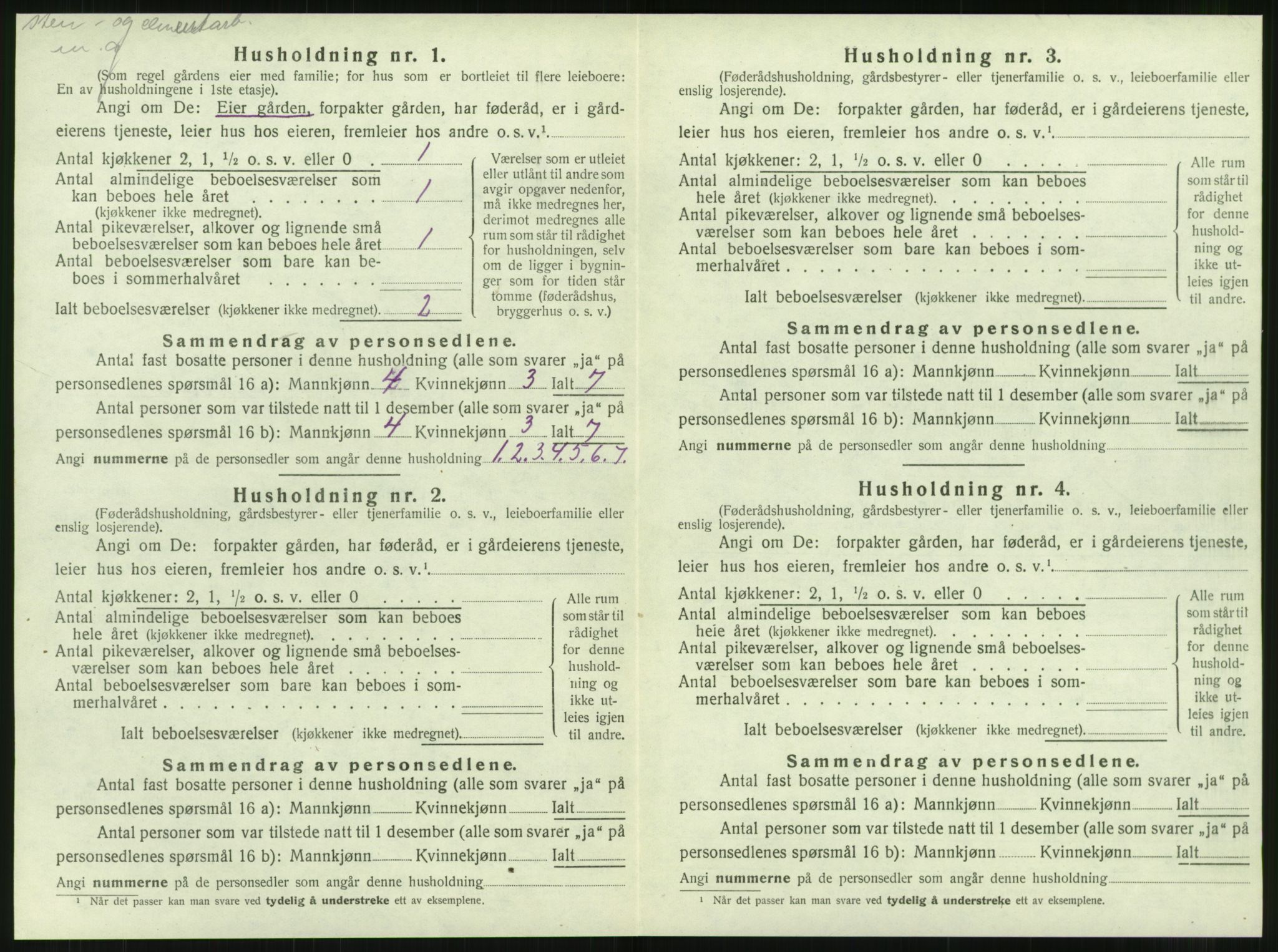 SAT, 1920 census for Brønnøy, 1920, p. 1067