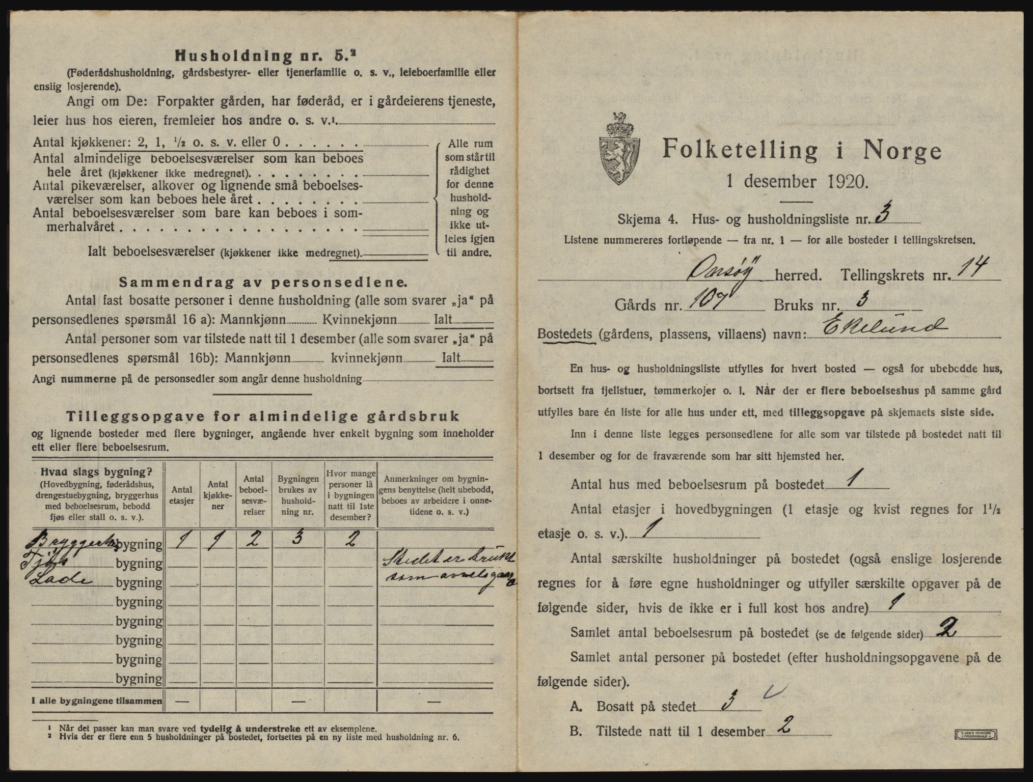 SAO, 1920 census for Onsøy, 1920, p. 2456