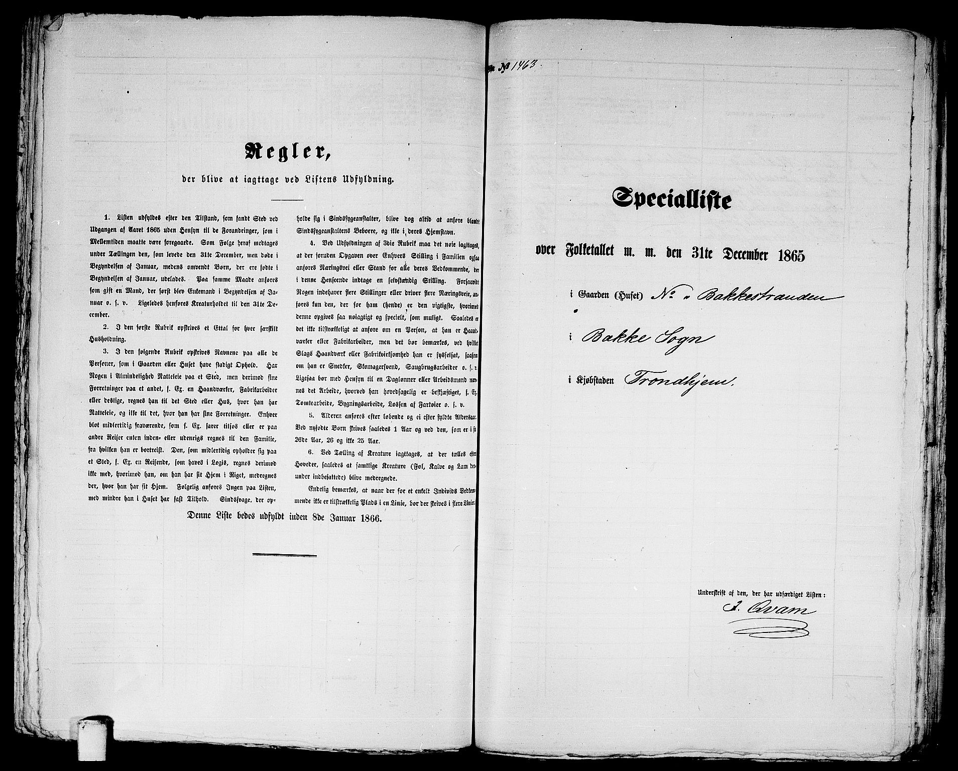 RA, 1865 census for Trondheim, 1865, p. 3026