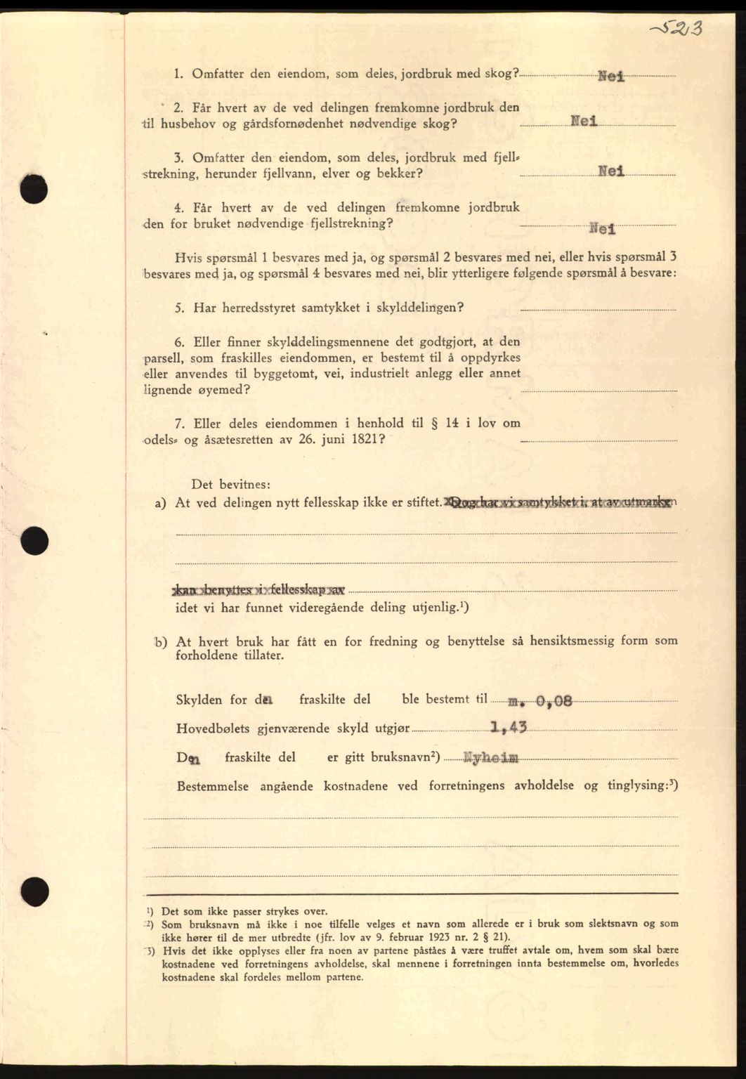 Nordmøre sorenskriveri, AV/SAT-A-4132/1/2/2Ca: Mortgage book no. A93, 1942-1942, Diary no: : 2189/1942