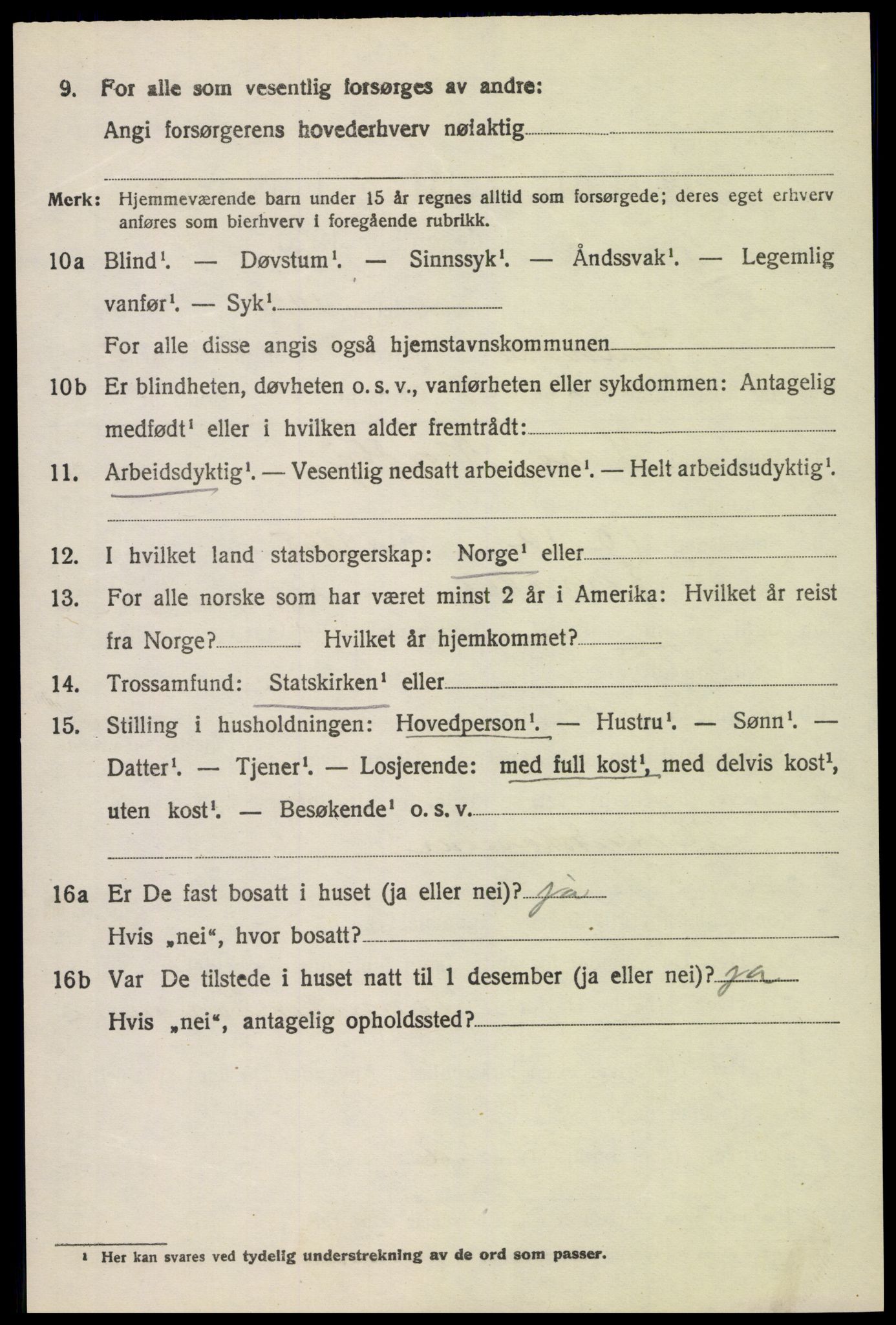 SAH, 1920 census for Jevnaker, 1920, p. 3588