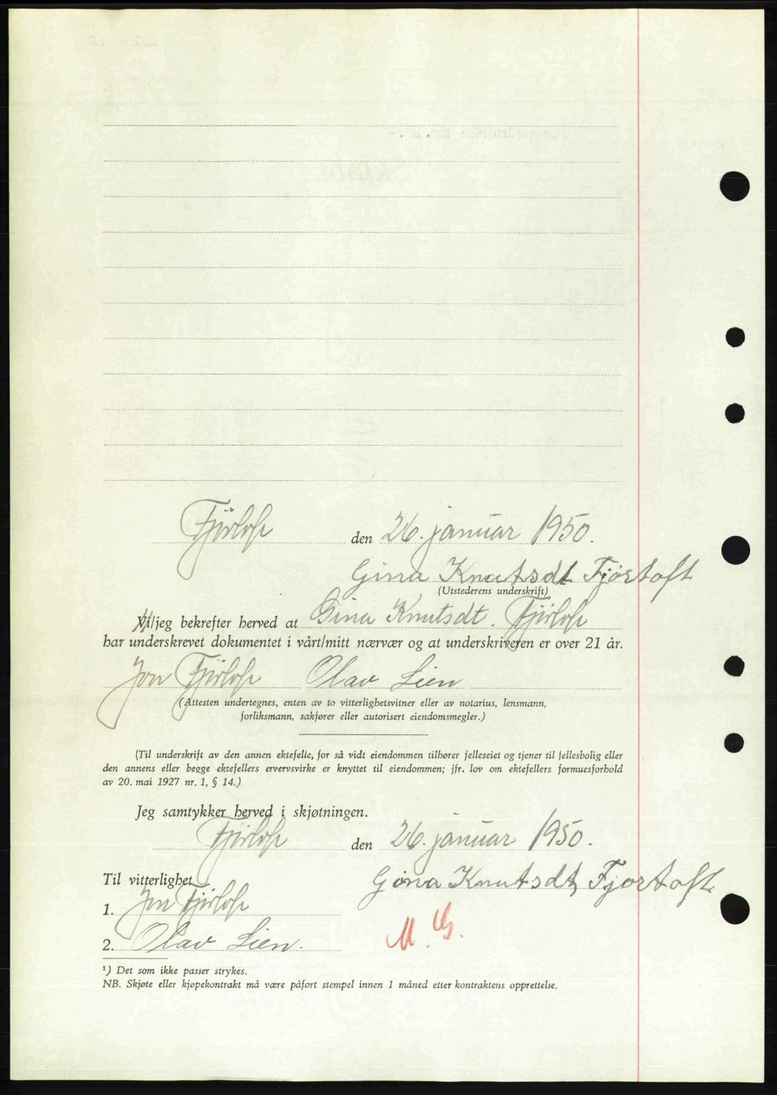 Nordre Sunnmøre sorenskriveri, AV/SAT-A-0006/1/2/2C/2Ca: Mortgage book no. A33, 1949-1950, Diary no: : 191/1950