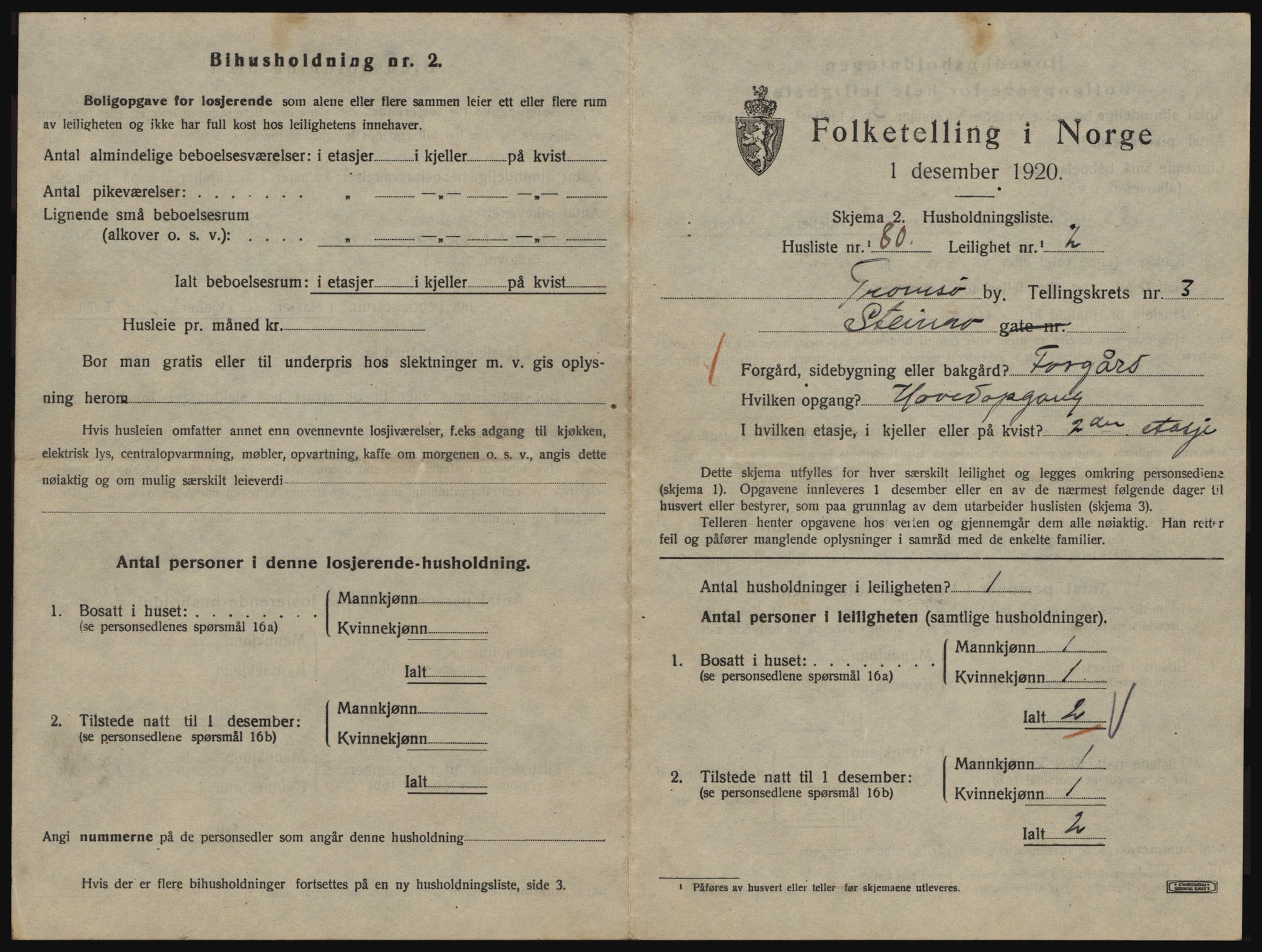 SATØ, 1920 census for Tromsø, 1920, p. 3353