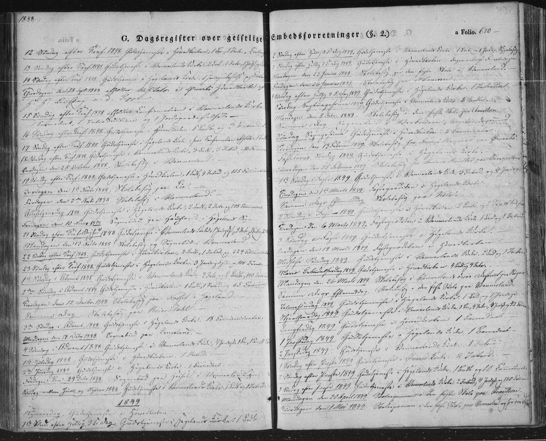 Vennesla sokneprestkontor, AV/SAK-1111-0045/Fa/Fac/L0004: Parish register (official) no. A 4, 1834-1855, p. 620