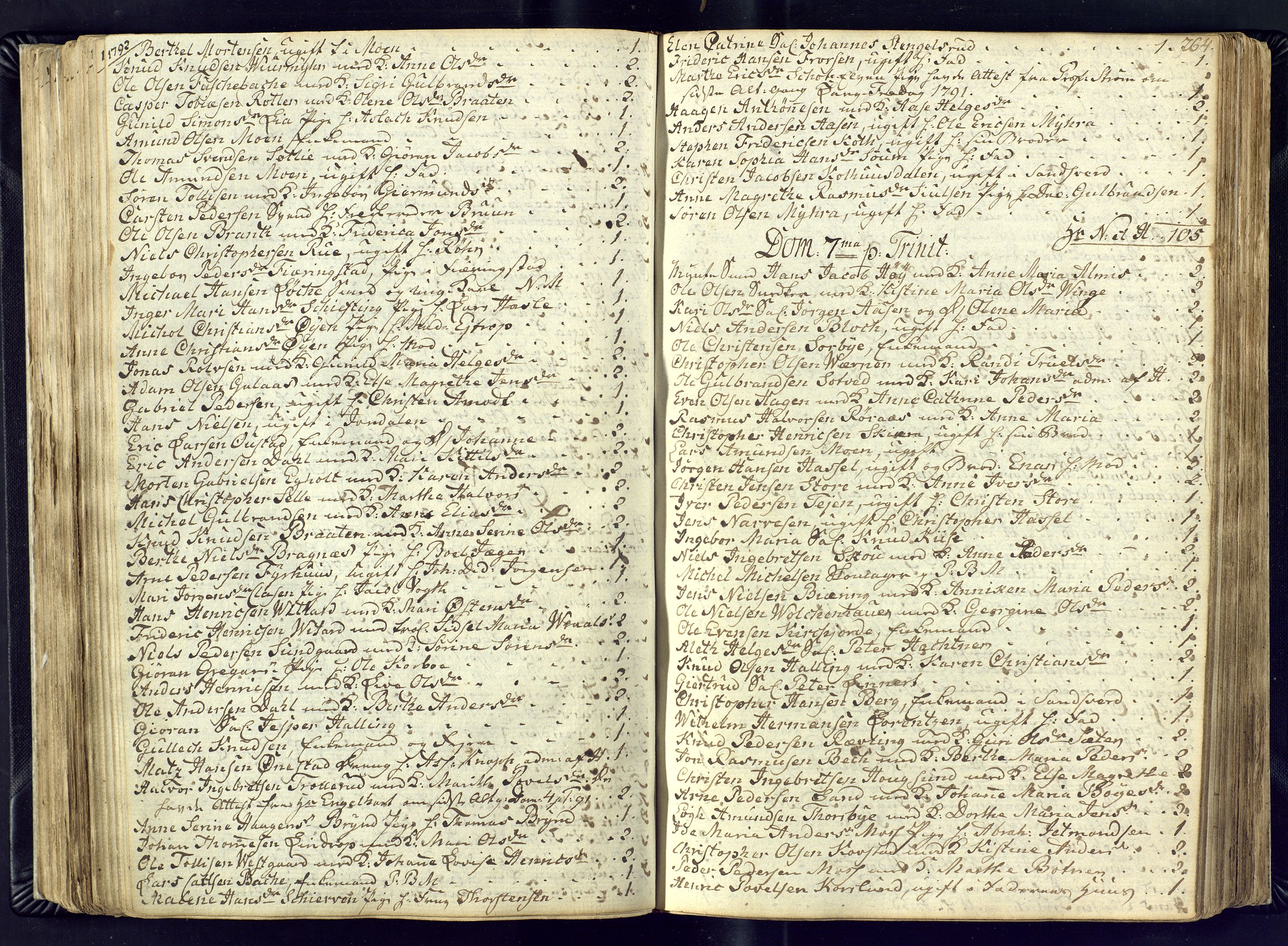 Kongsberg kirkebøker, AV/SAKO-A-22/M/Ma/L0011: Communicants register no. 11, 1788-1795, p. 264