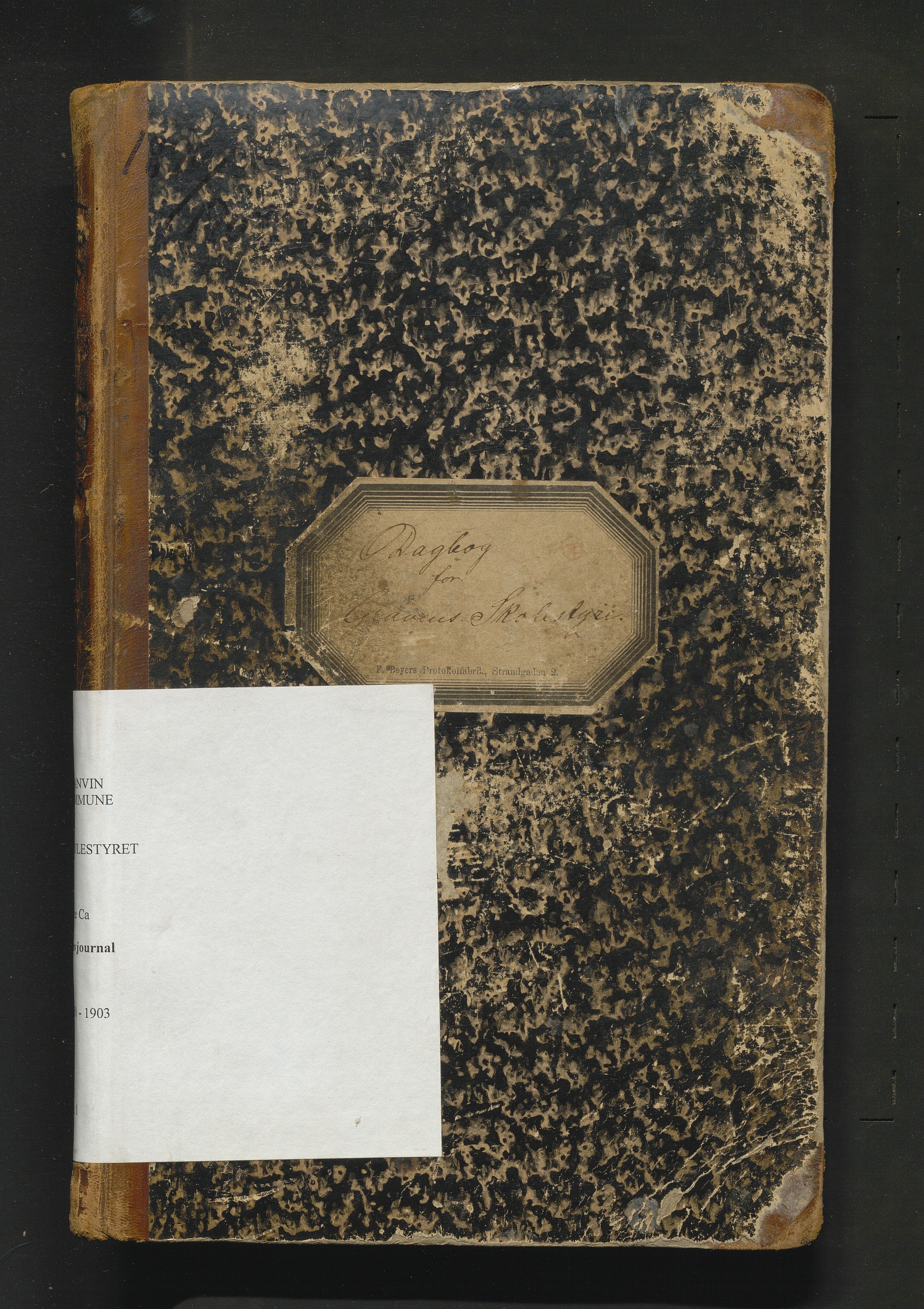 Granvin herad. Skulestyret, IKAH/1234-211/C/Ca/L0001: Postjournal for Granvin skulestyre, 1890-1903