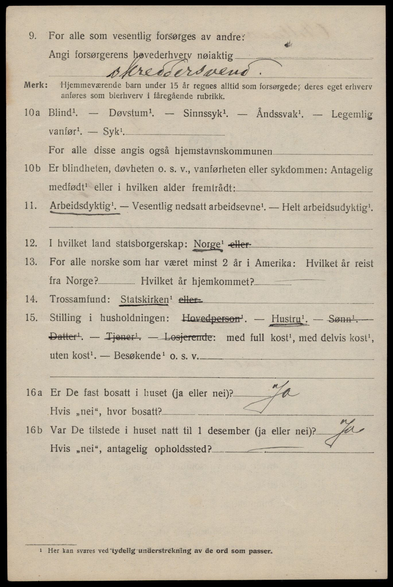 SAT, 1920 census for Trondheim, 1920, p. 120853