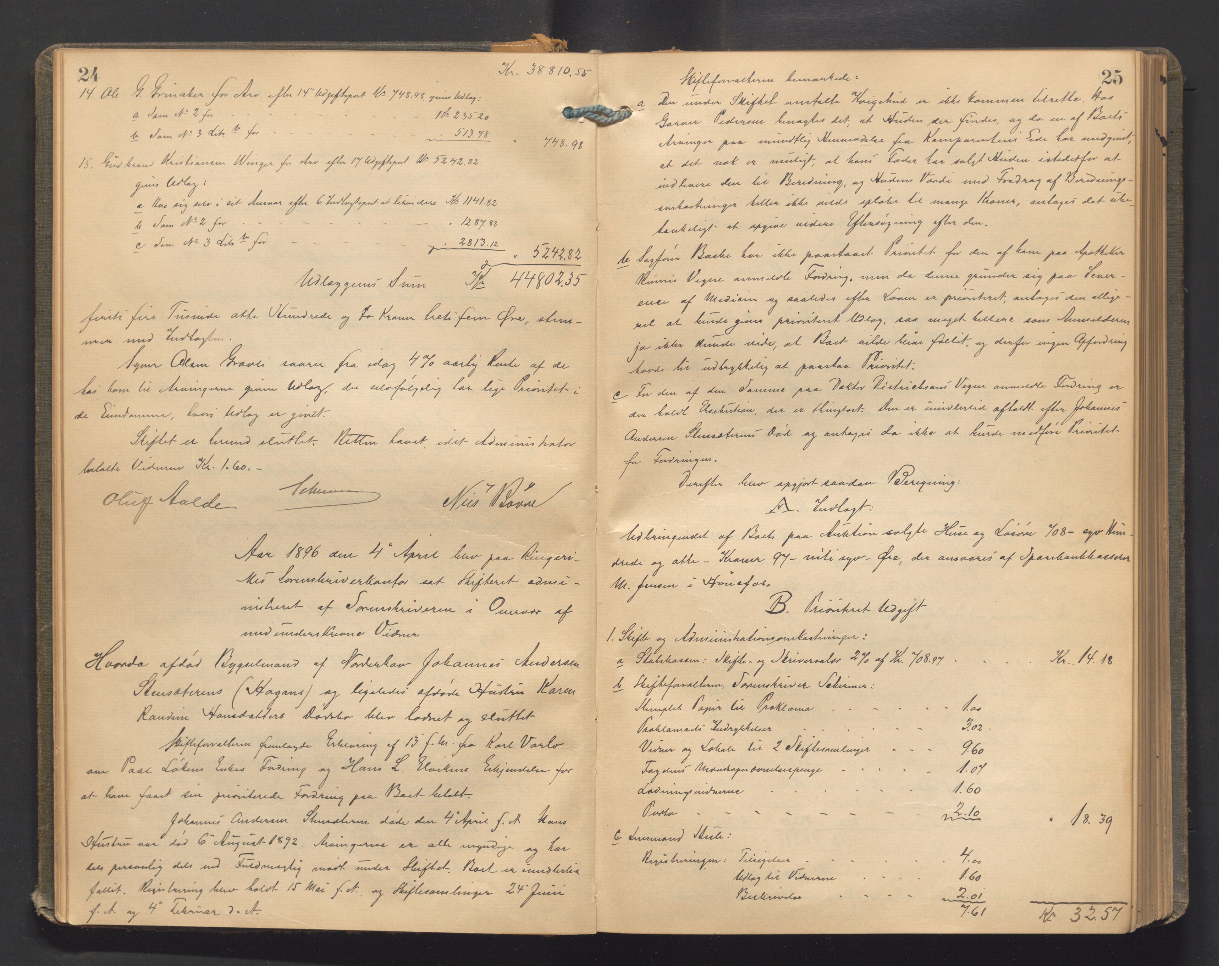 Ringerike sorenskriveri, AV/SAKO-A-105/H/Hb/Hbd/Hbda/L0011: Skifteutlodningsprotokoll, 1896-1904, p. 24-25