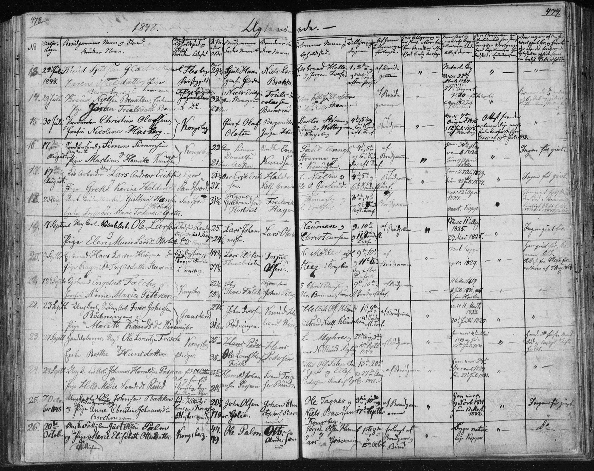 Kongsberg kirkebøker, SAKO/A-22/F/Fa/L0009: Parish register (official) no. I 9, 1839-1858, p. 478-479