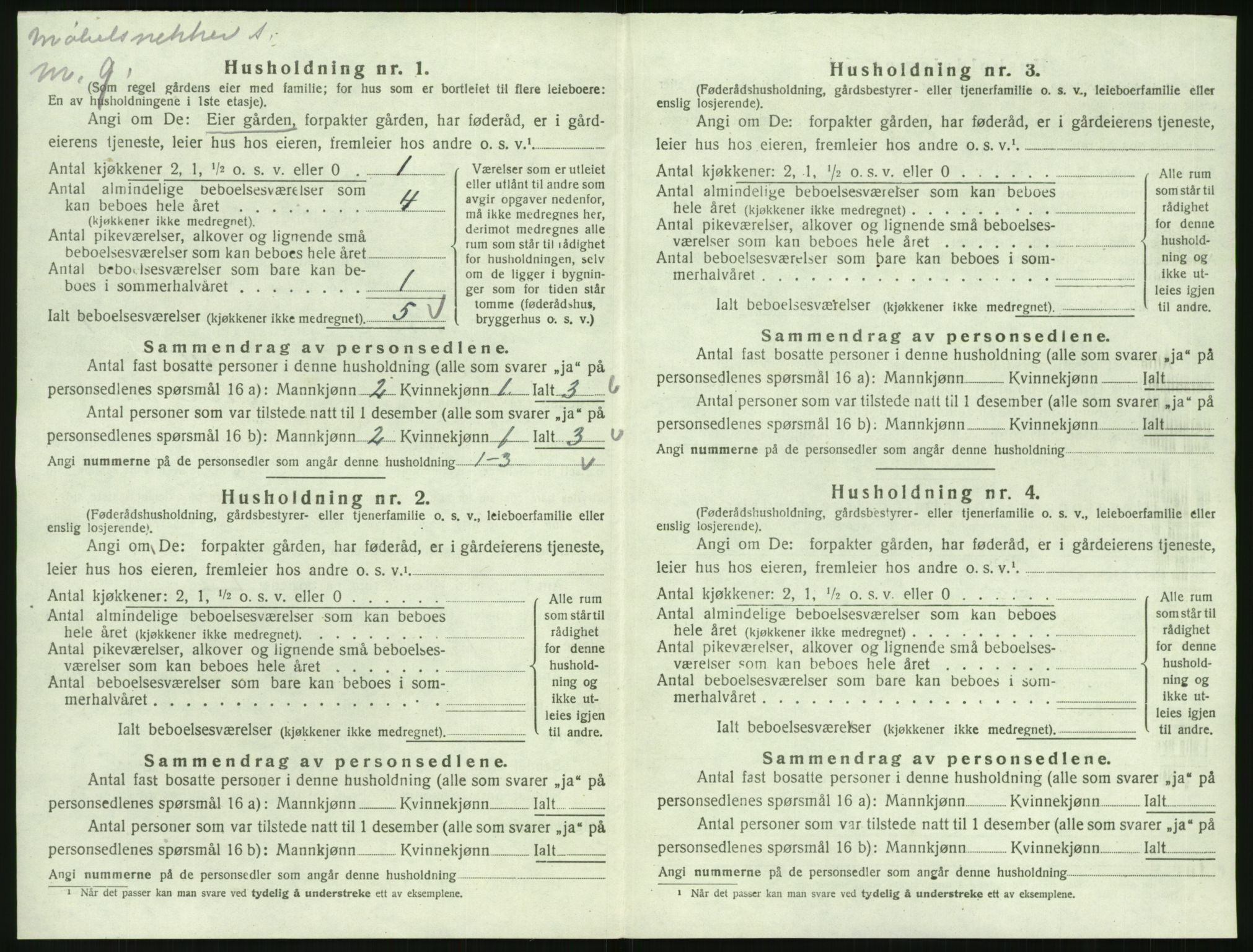 SAK, 1920 census for Tveit, 1920, p. 59