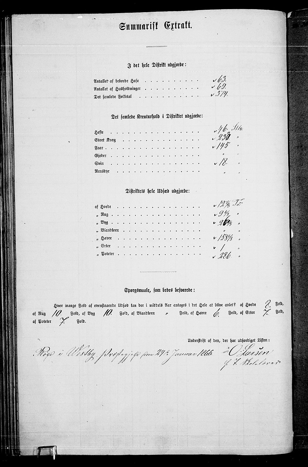 RA, 1865 census for Vestby, 1865, p. 68