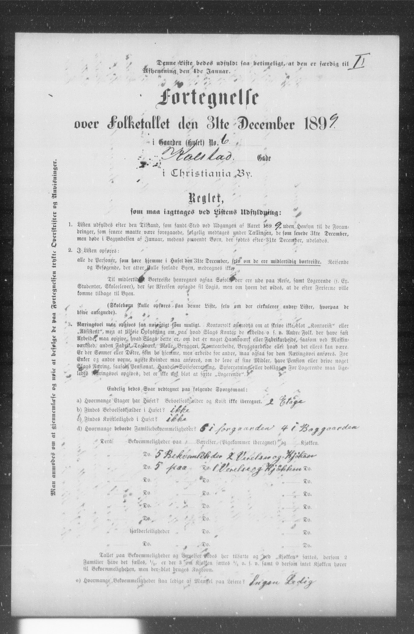 OBA, Municipal Census 1899 for Kristiania, 1899, p. 6839