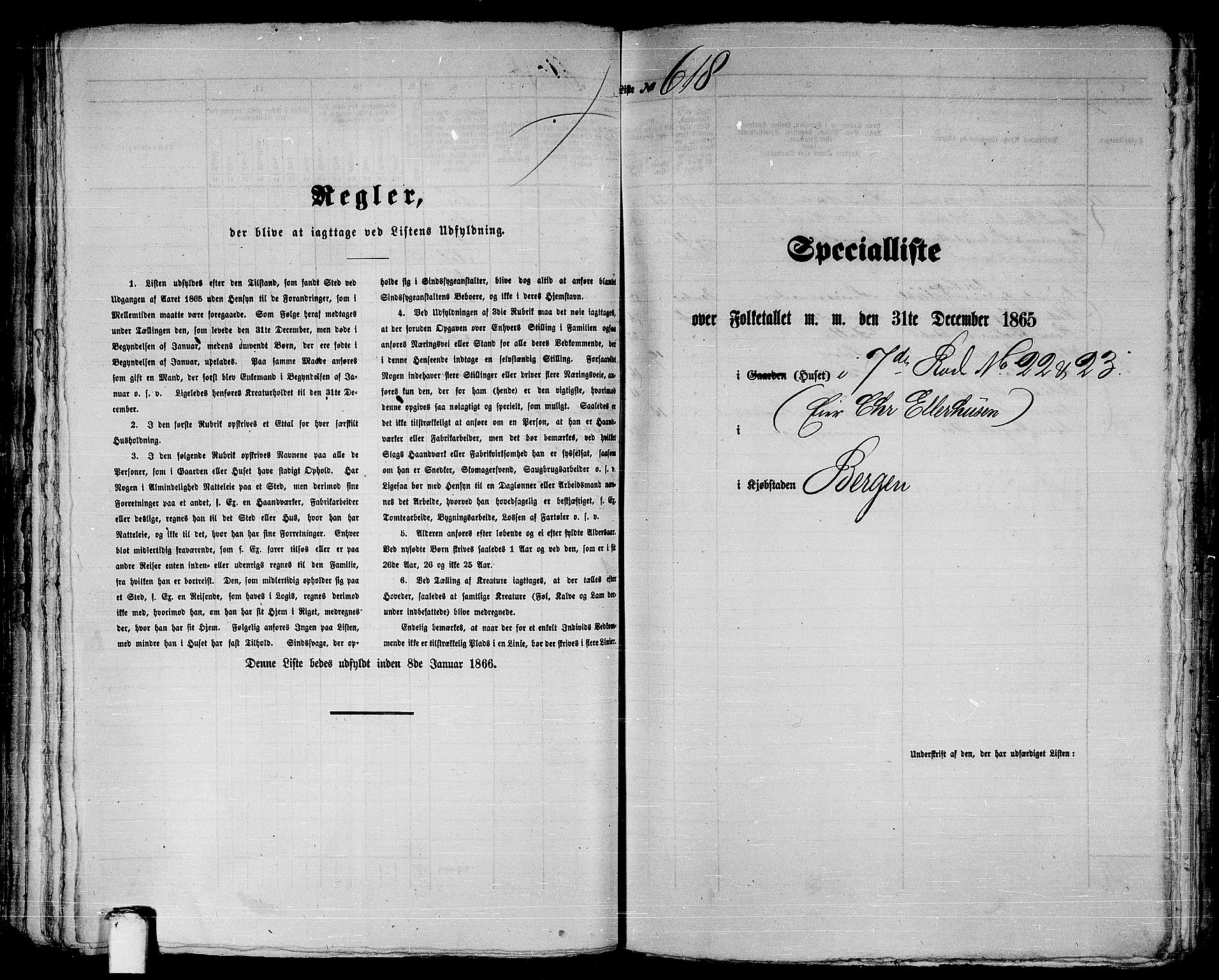 RA, 1865 census for Bergen, 1865, p. 1297