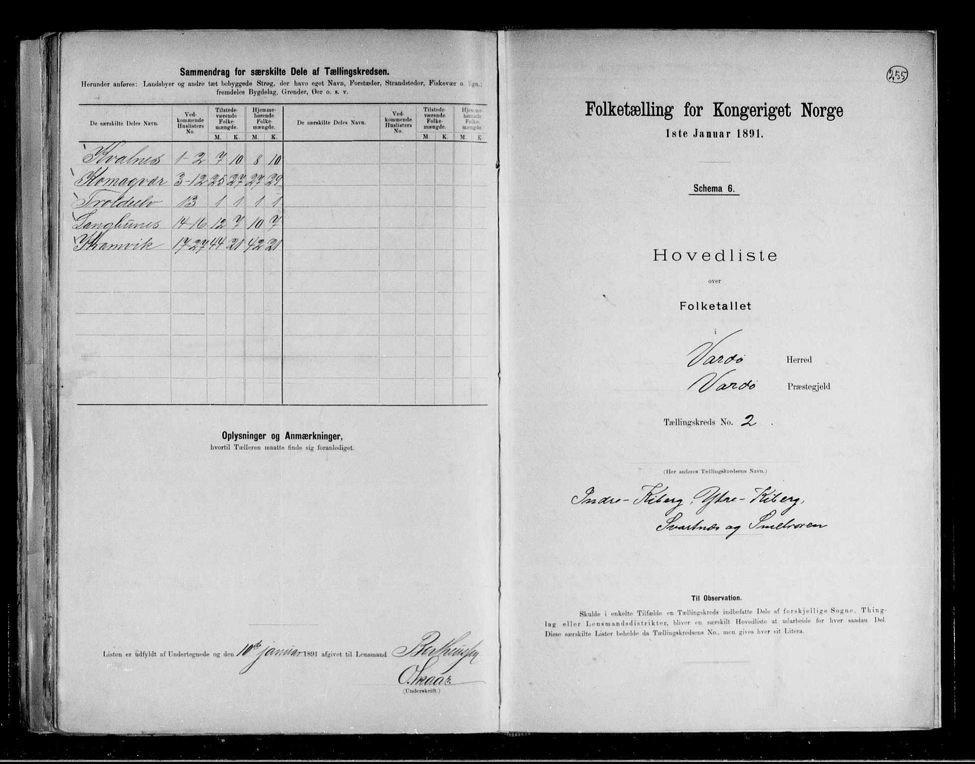 RA, 1891 census for 2028 Vardø, 1891, p. 8