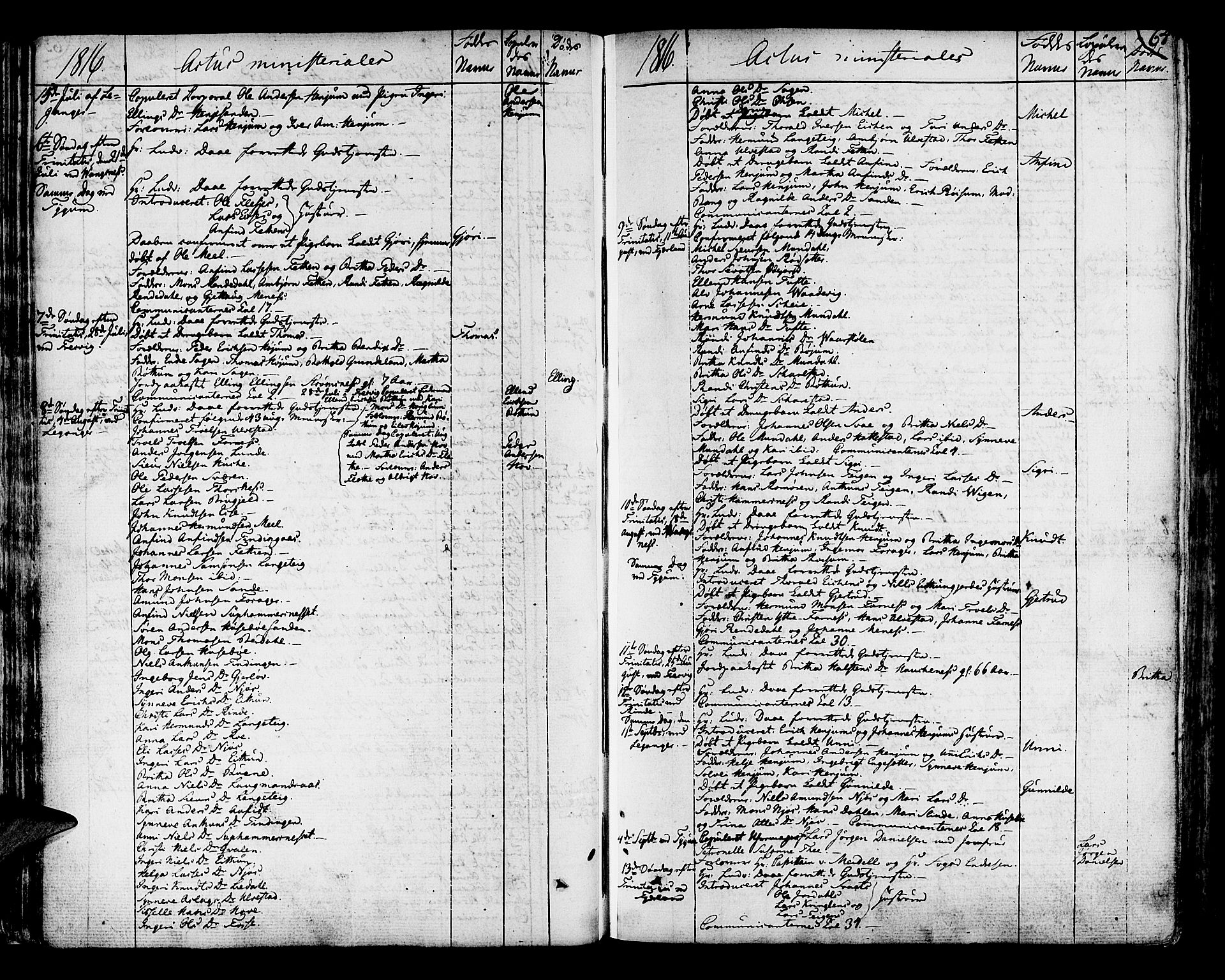 Leikanger sokneprestembete, SAB/A-81001: Parish register (official) no. A 6, 1810-1838, p. 64
