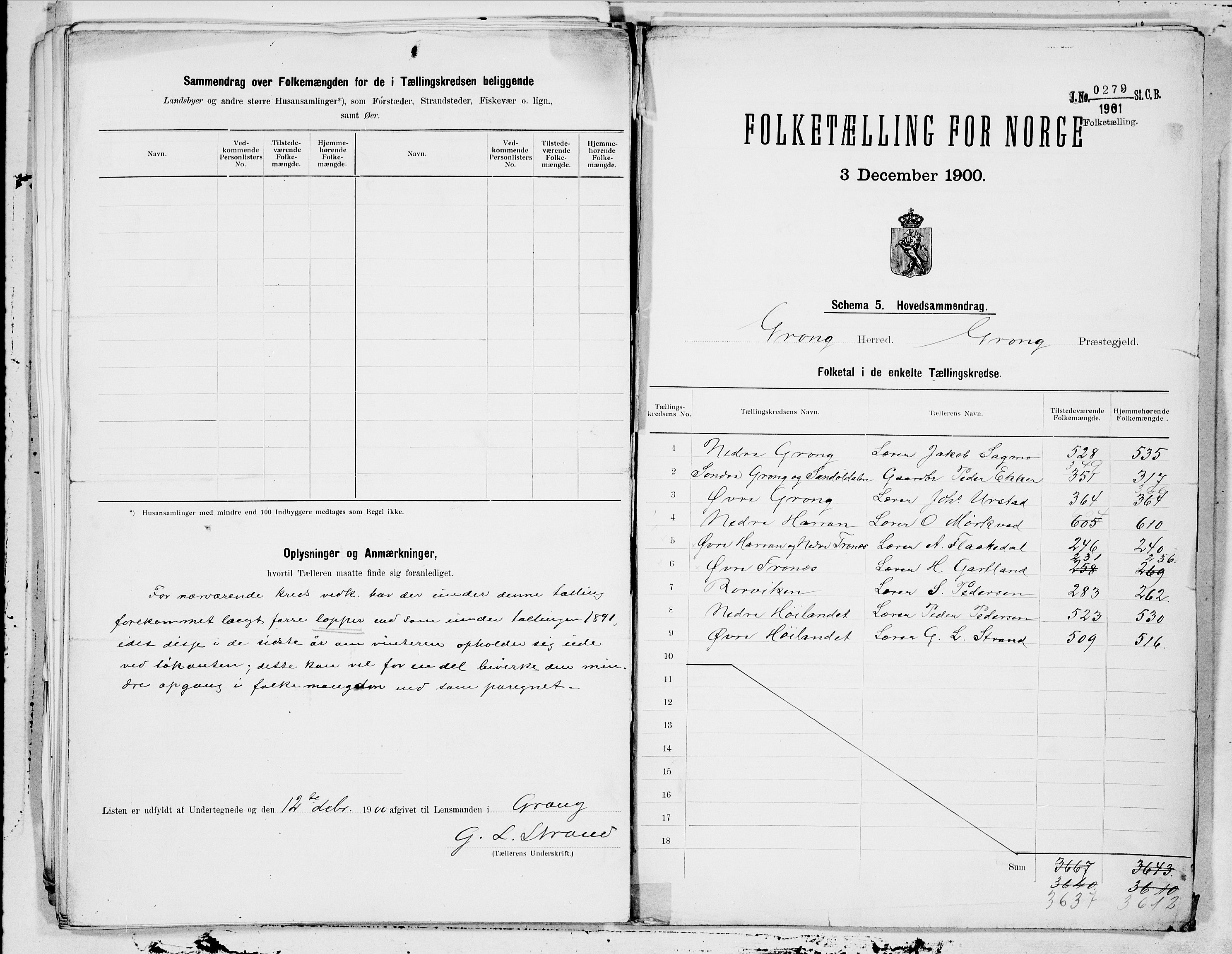 SAT, 1900 census for Grong, 1900, p. 23